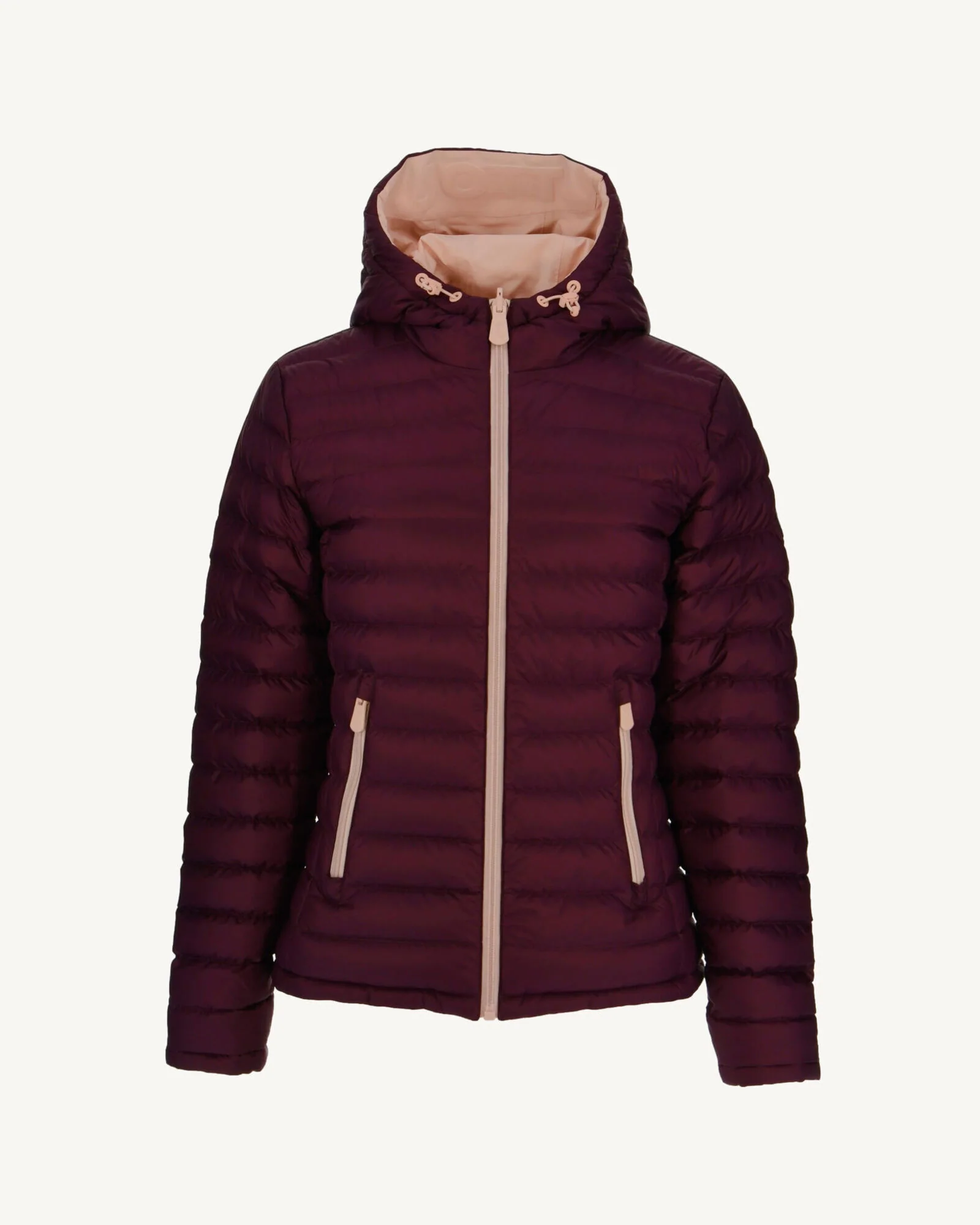 Reversible down jacket Pale pink/Aubergine Vienna