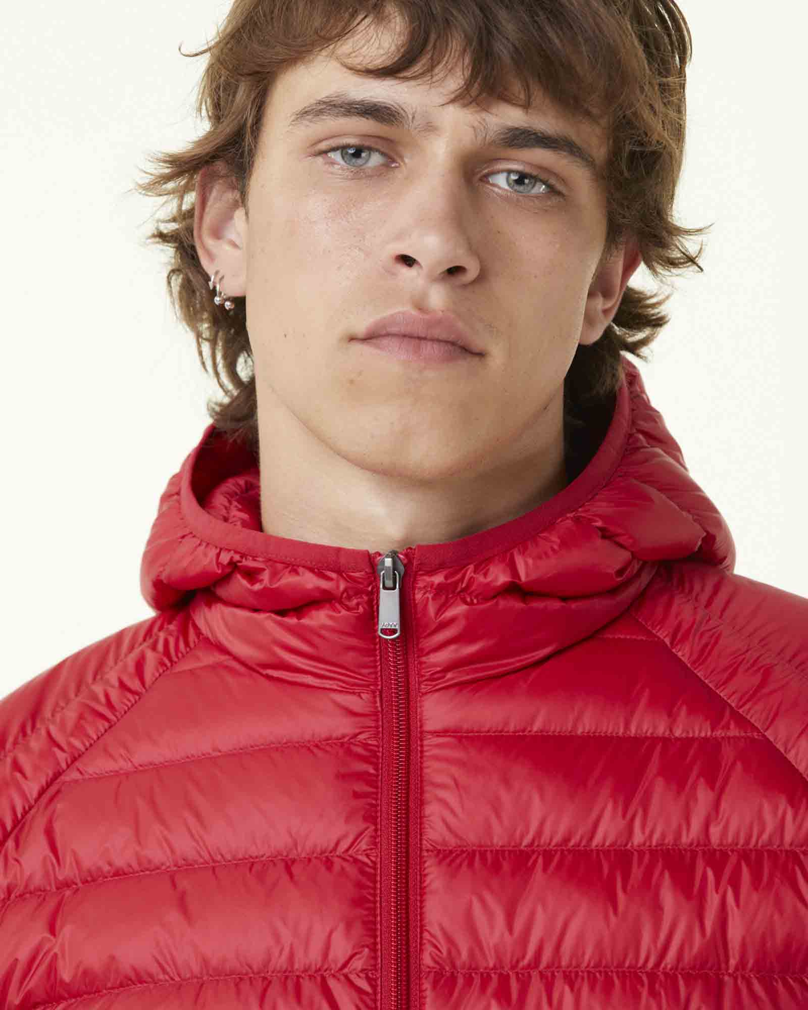 Lightweight hooded down jacket Dark denim Nico