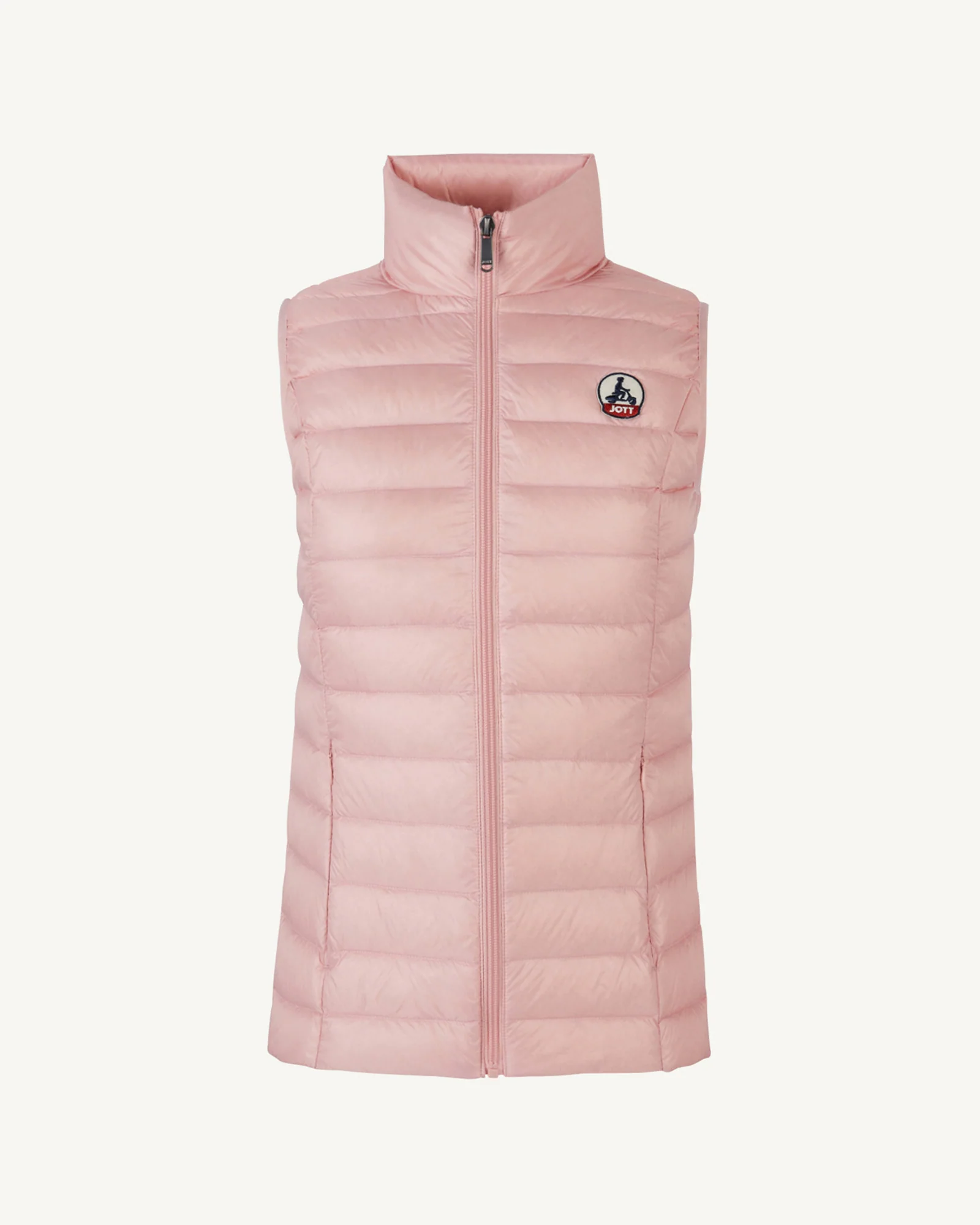 Down jacket light sleeveless Peach Pink Seda