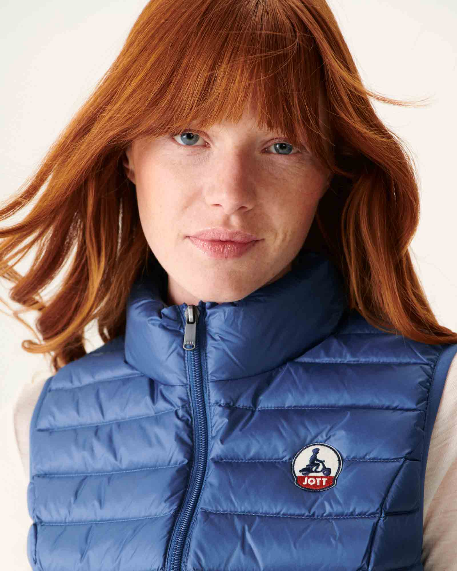 Light Sleeveless down jacket Faded blue Seda