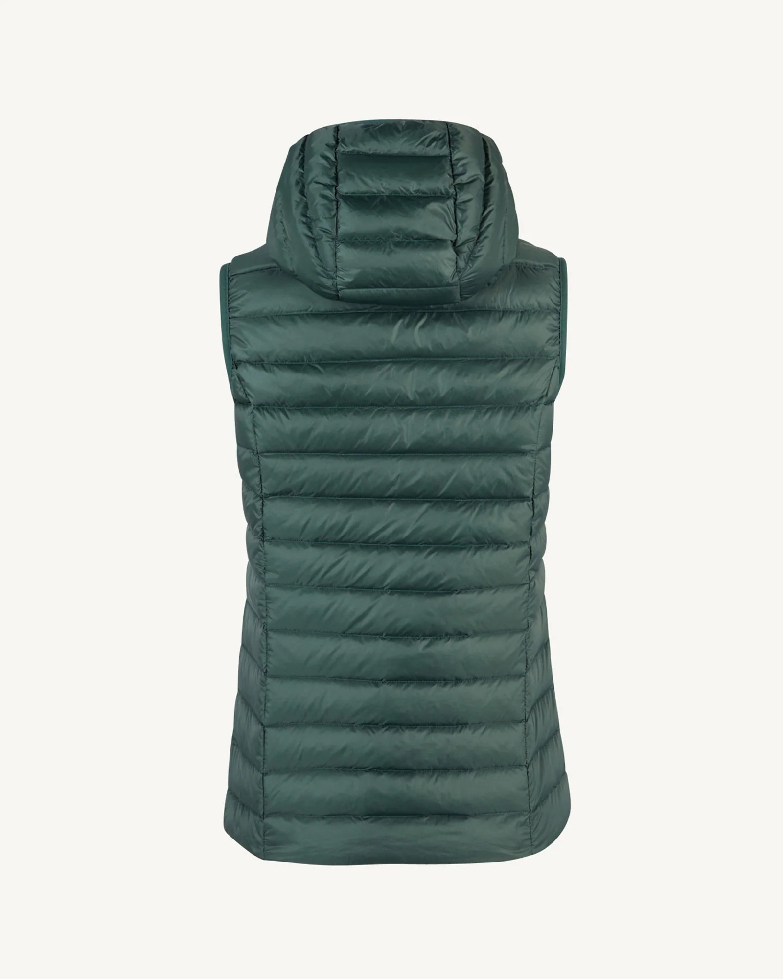 Down jacket light sleeveless hoodie Celadon green Mali