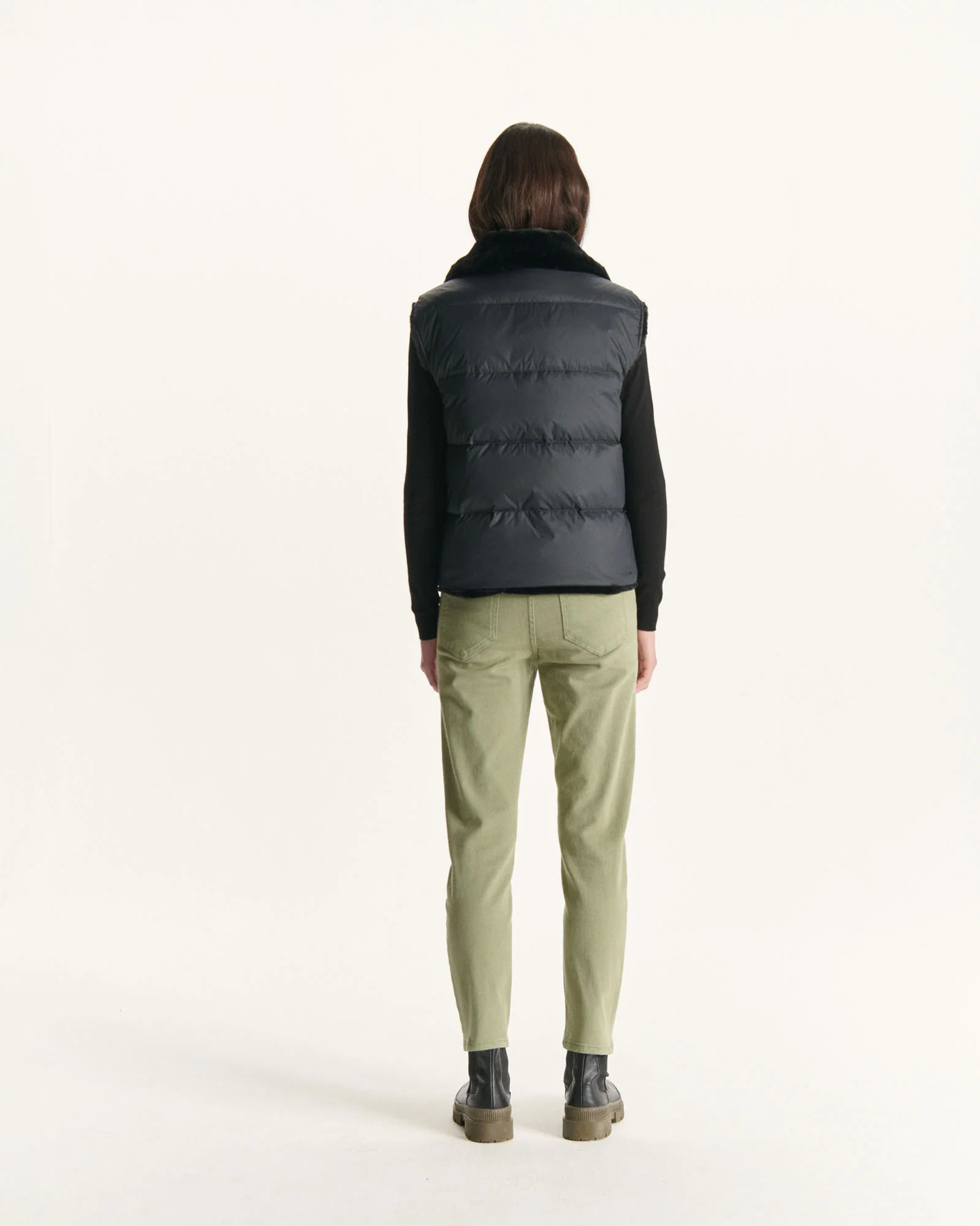 Down jacket sleeveless reversible Grand Froid Natural Daria 2.0