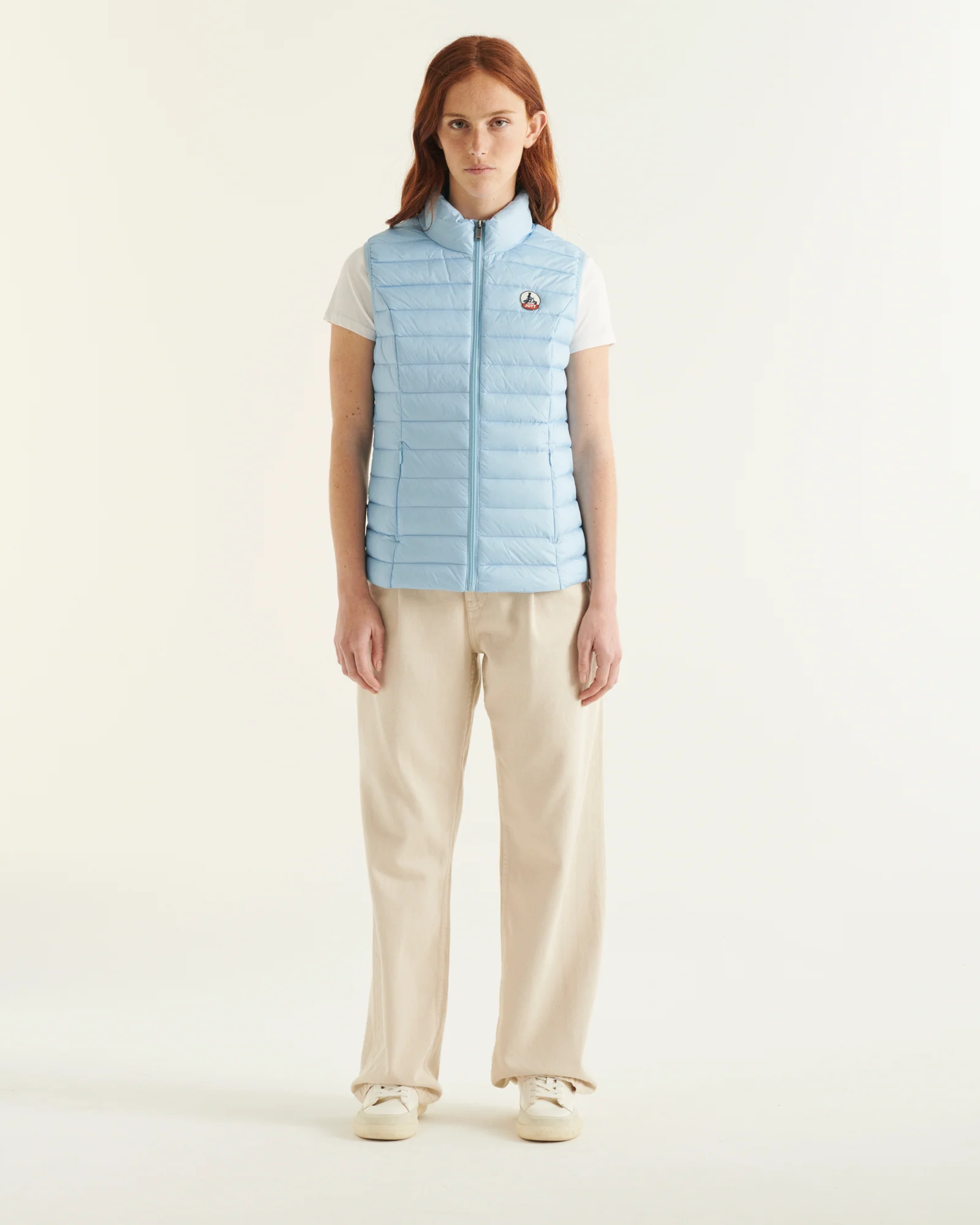 Light Sleeveless down jacket Faded blue Seda