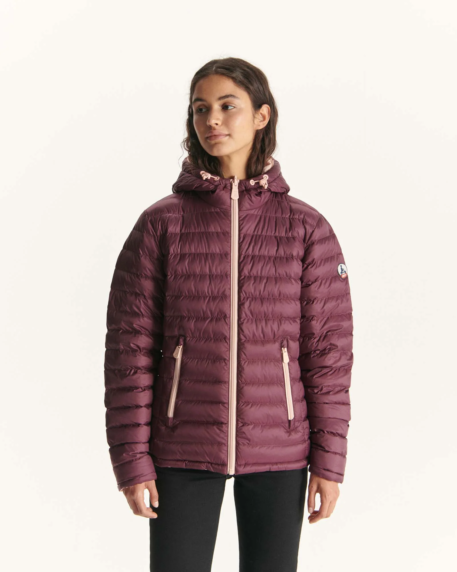 Reversible down jacket Pale pink/Aubergine Vienna