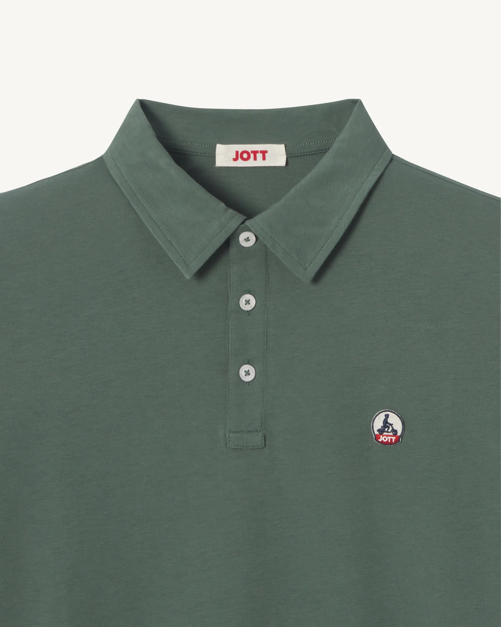 Polo shirt in organic cotton Celadon green Lavan