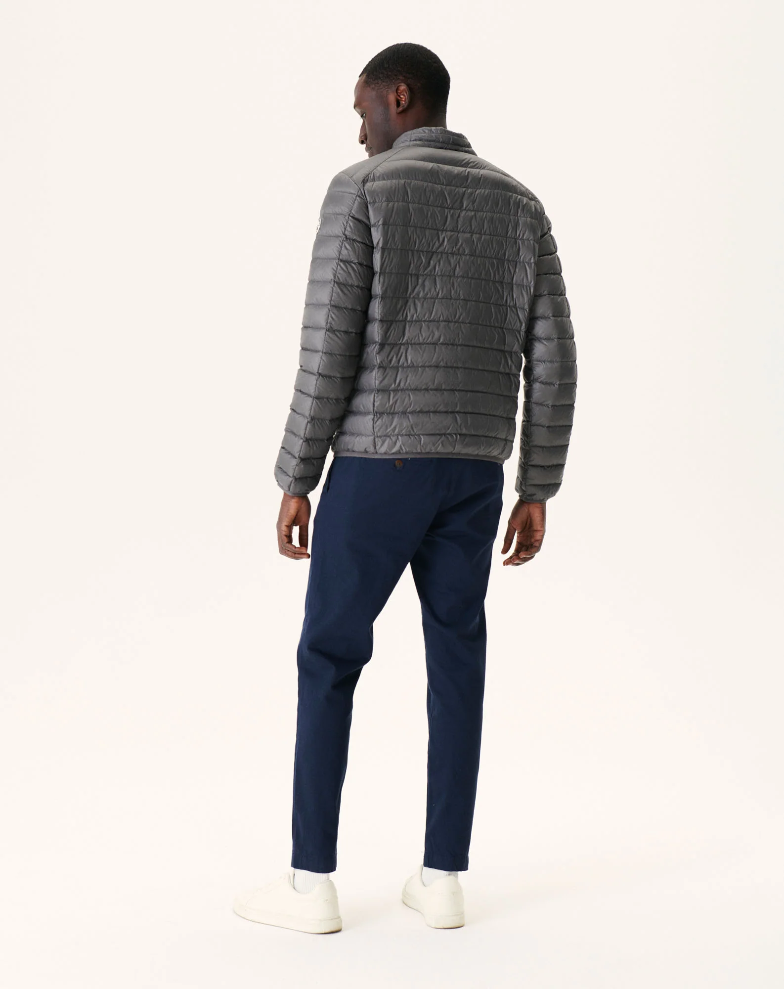 Light khaki matte lightweight padded jacket