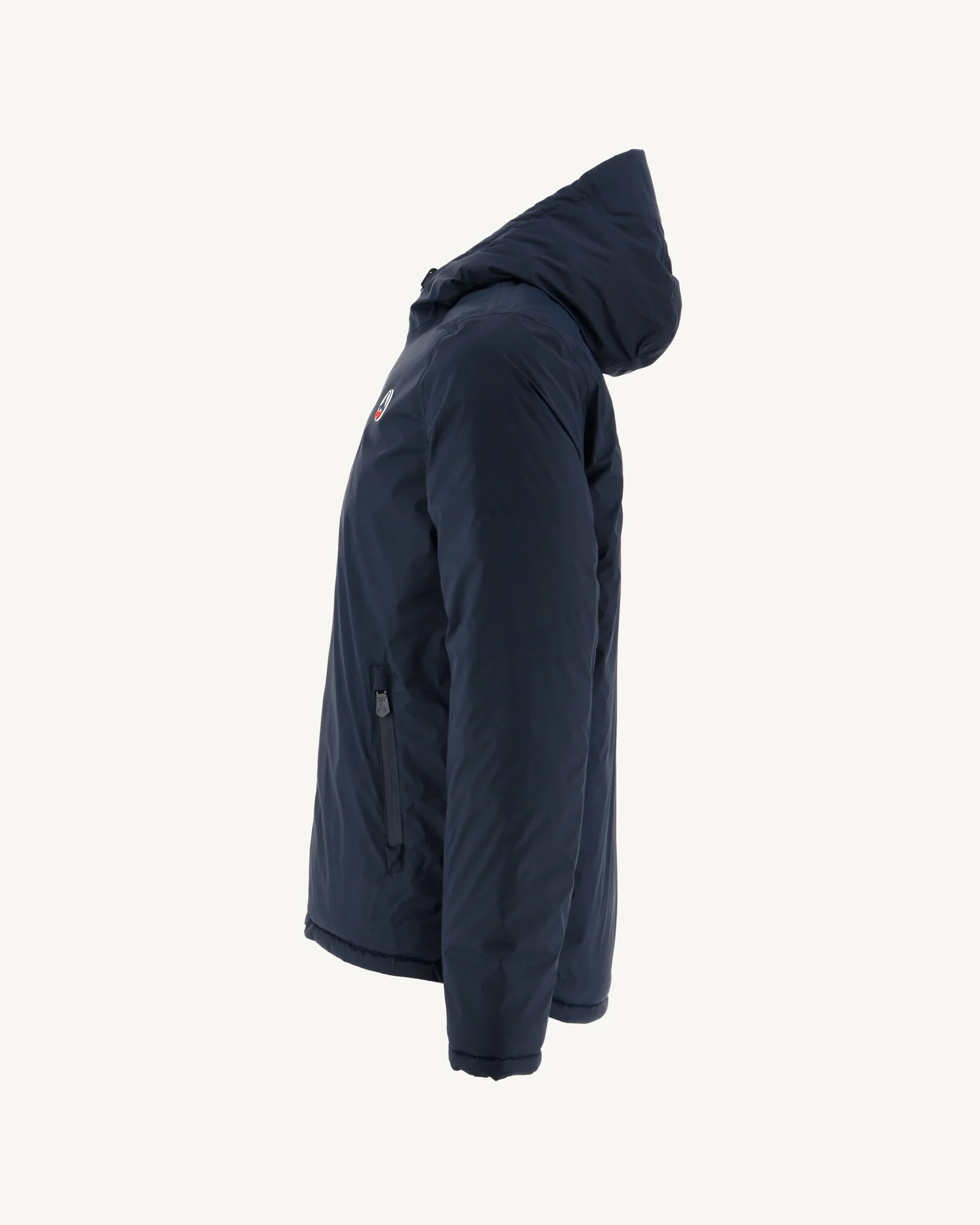 Reversible hooded down jacket Navy/Red Bergen