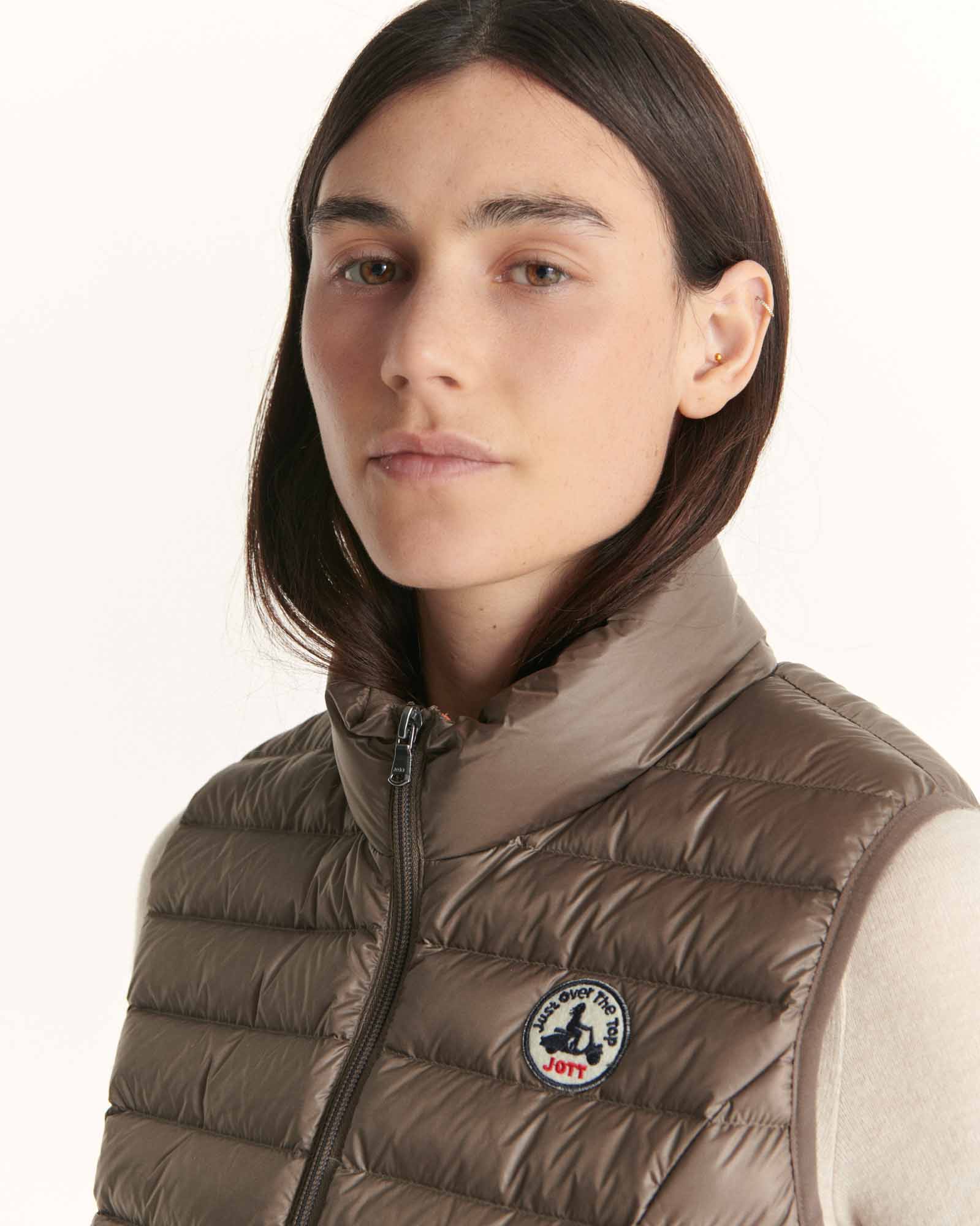 Light Sleeveless down jacket Faded blue Seda