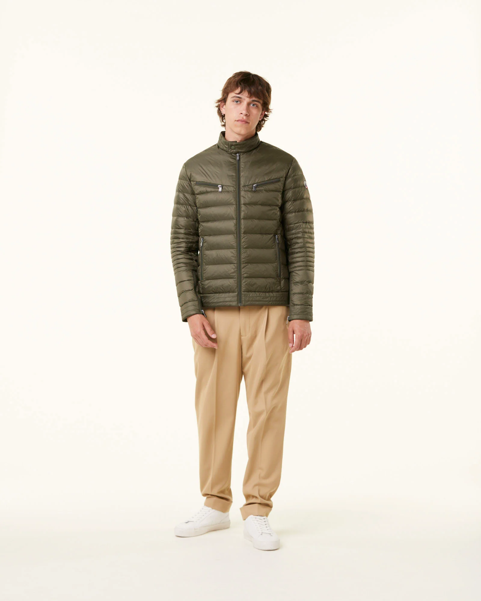 Down jacket Army David biker cut