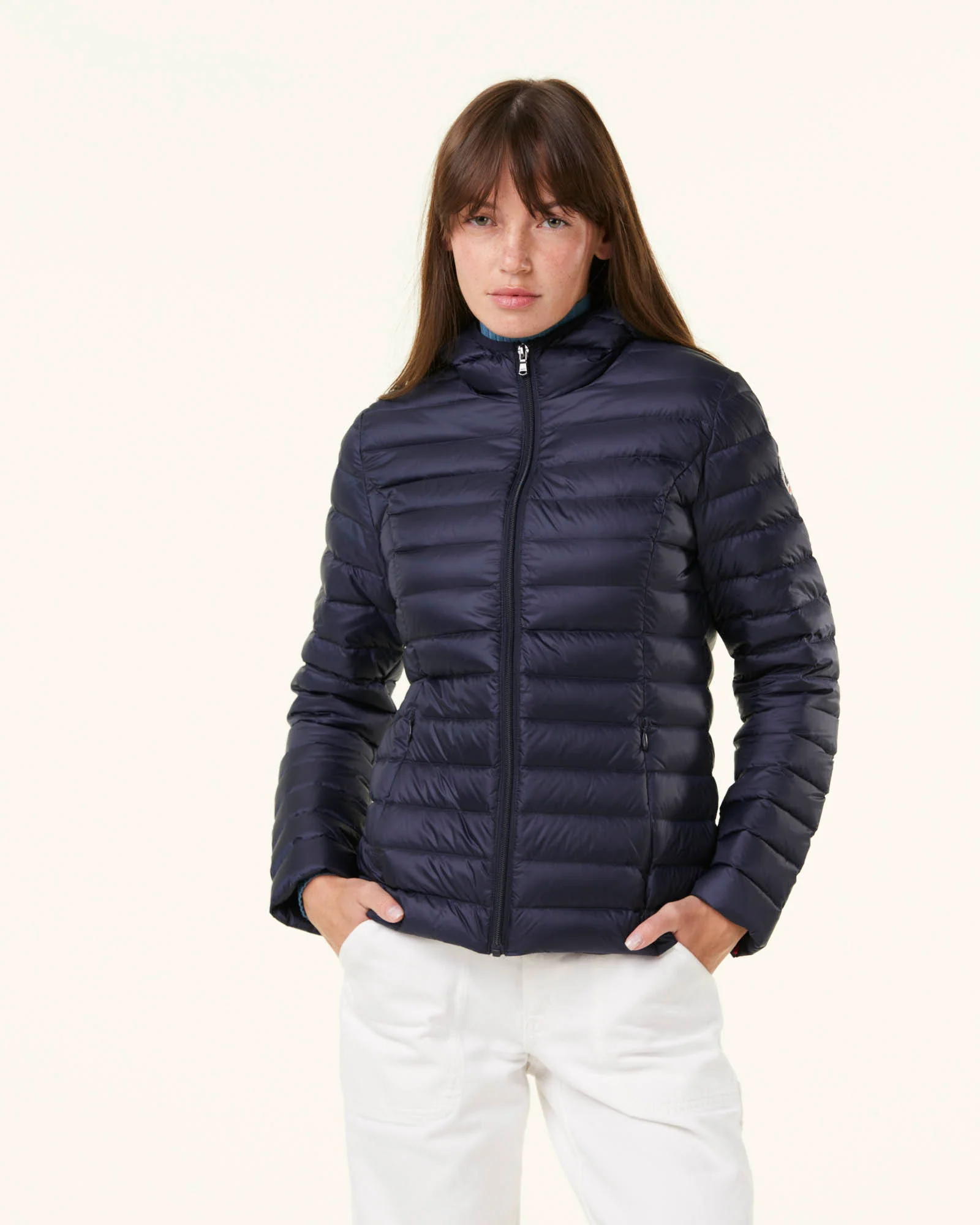 Marine Cloe lightweight hooded down jacket