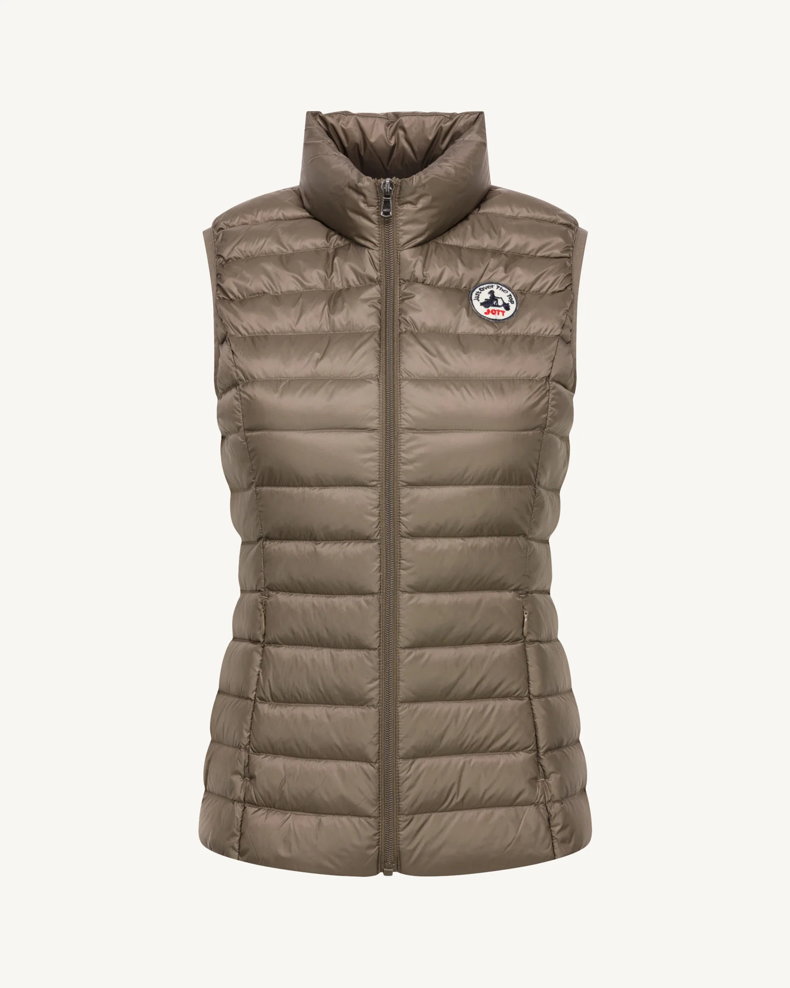 Taupe Seda lightweight Sleeveless down jacket