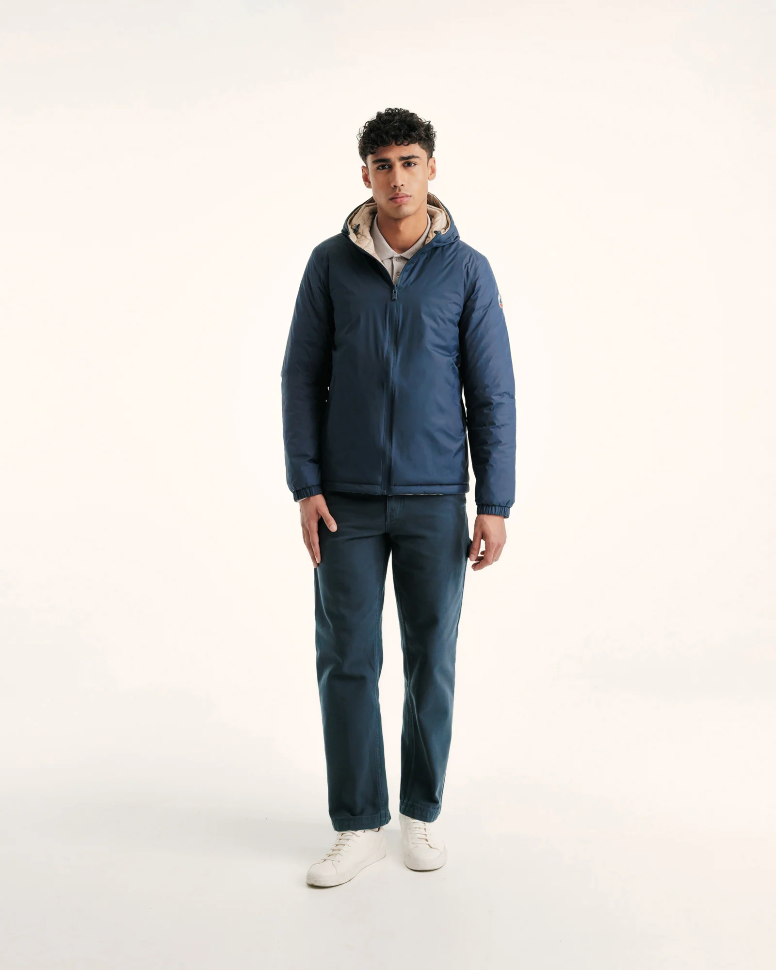 Down jacket ultralight reversible Navy/Beige Chicago 2.0