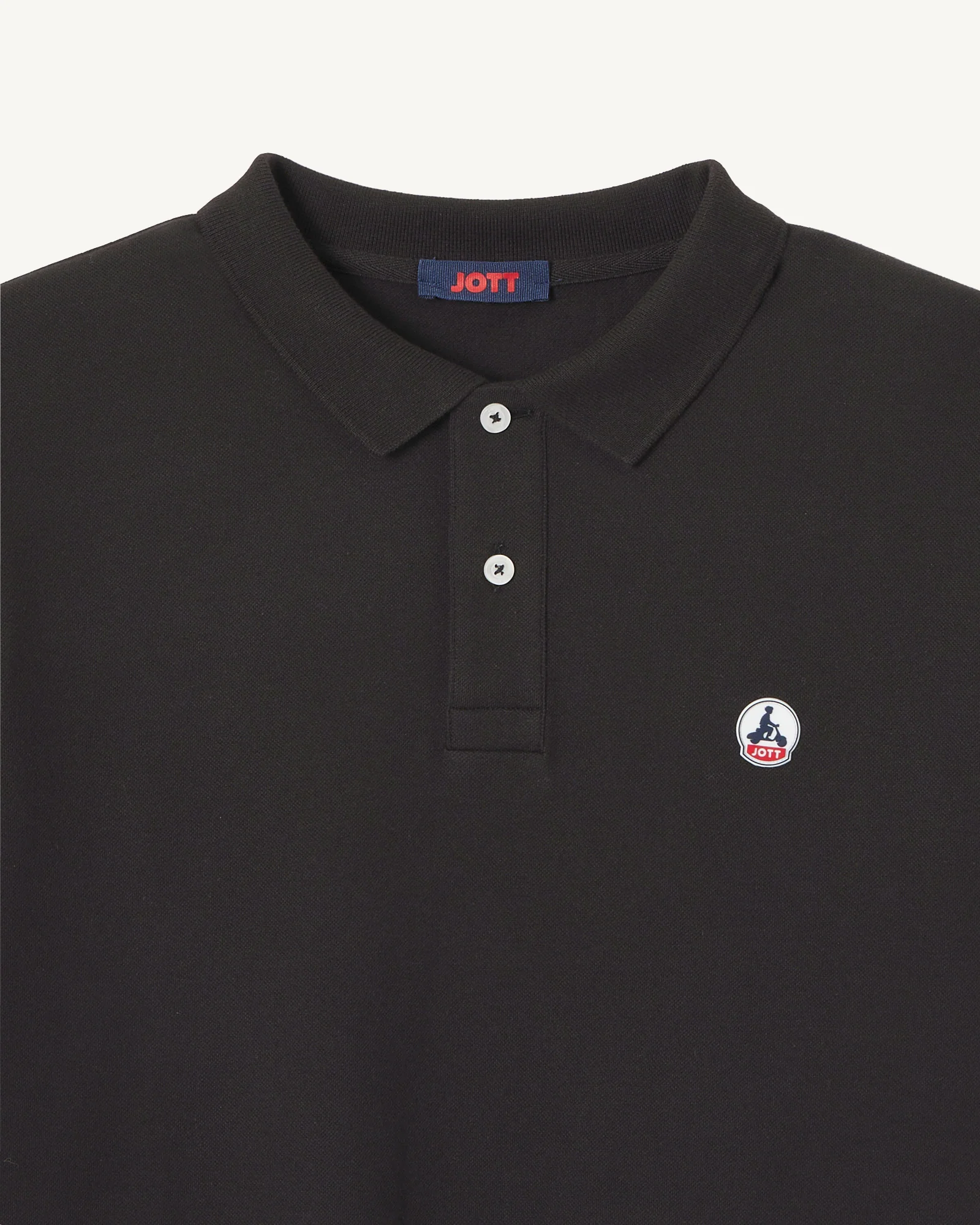 Organic cotton polo shirt Black Marbella