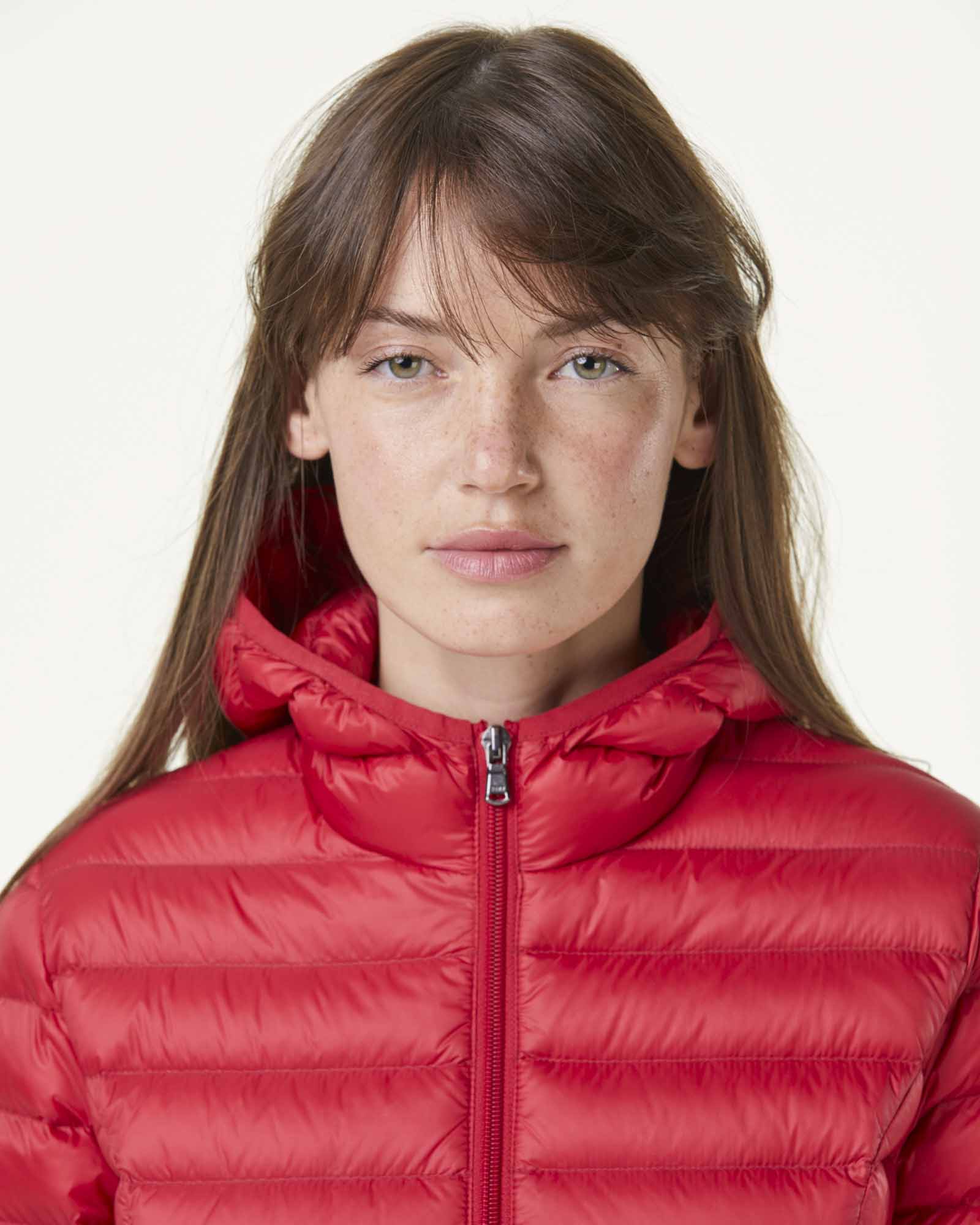 Lightweight hooded down jacket Aubergine Cloe