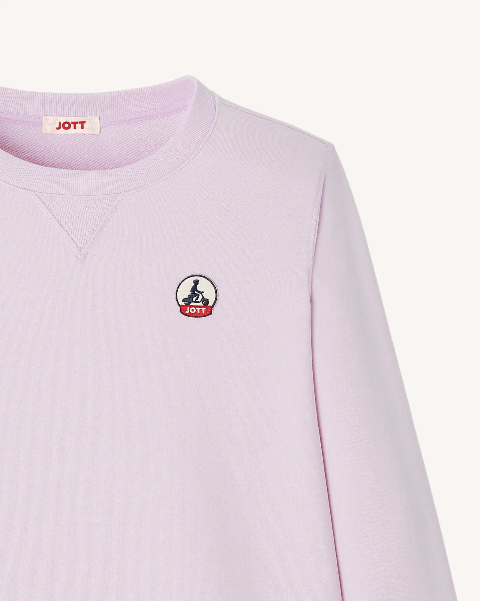 Sweatshirt in organic cotton Pale mauve Elvas 2.0