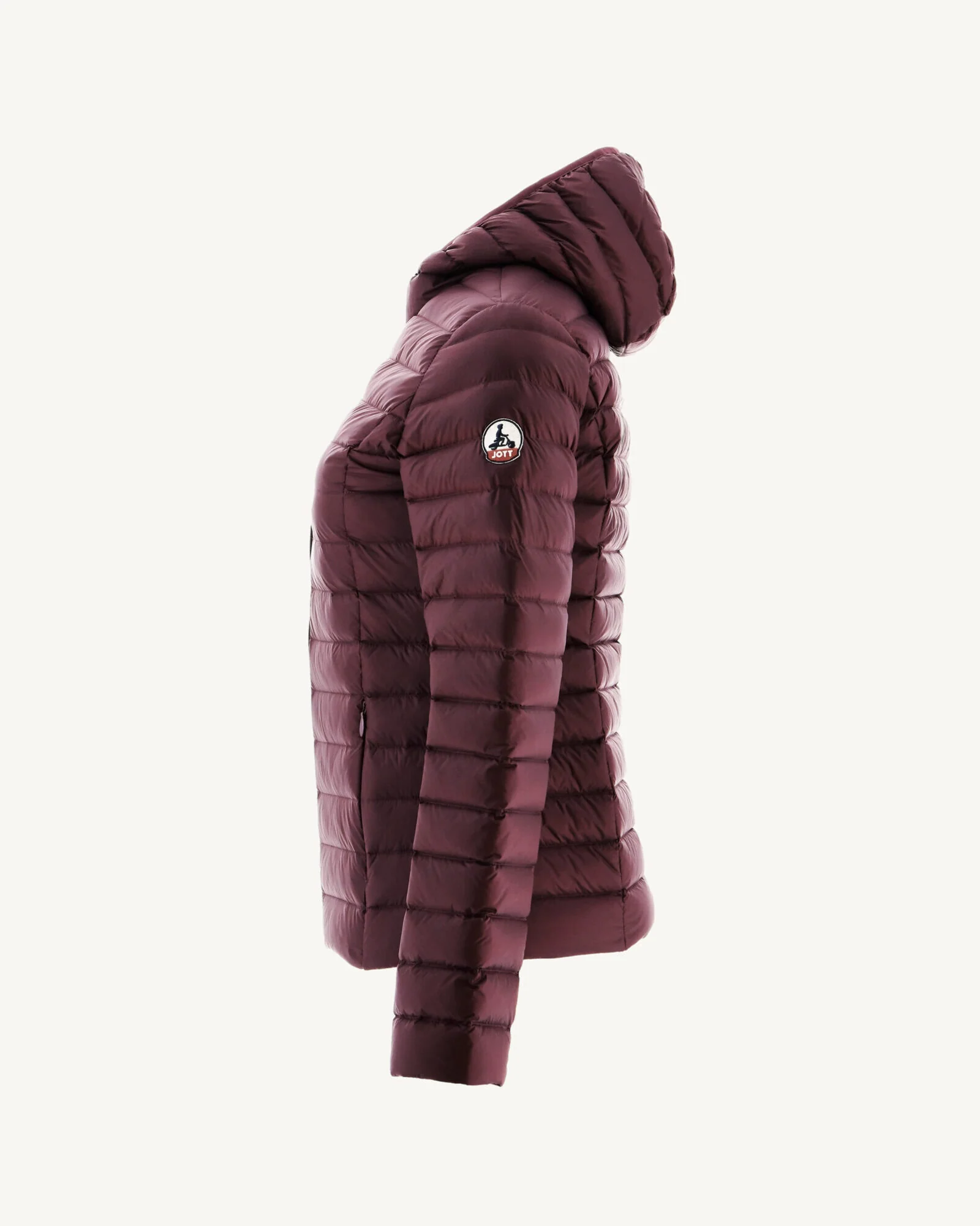 Lightweight hooded down jacket Aubergine Cloe
