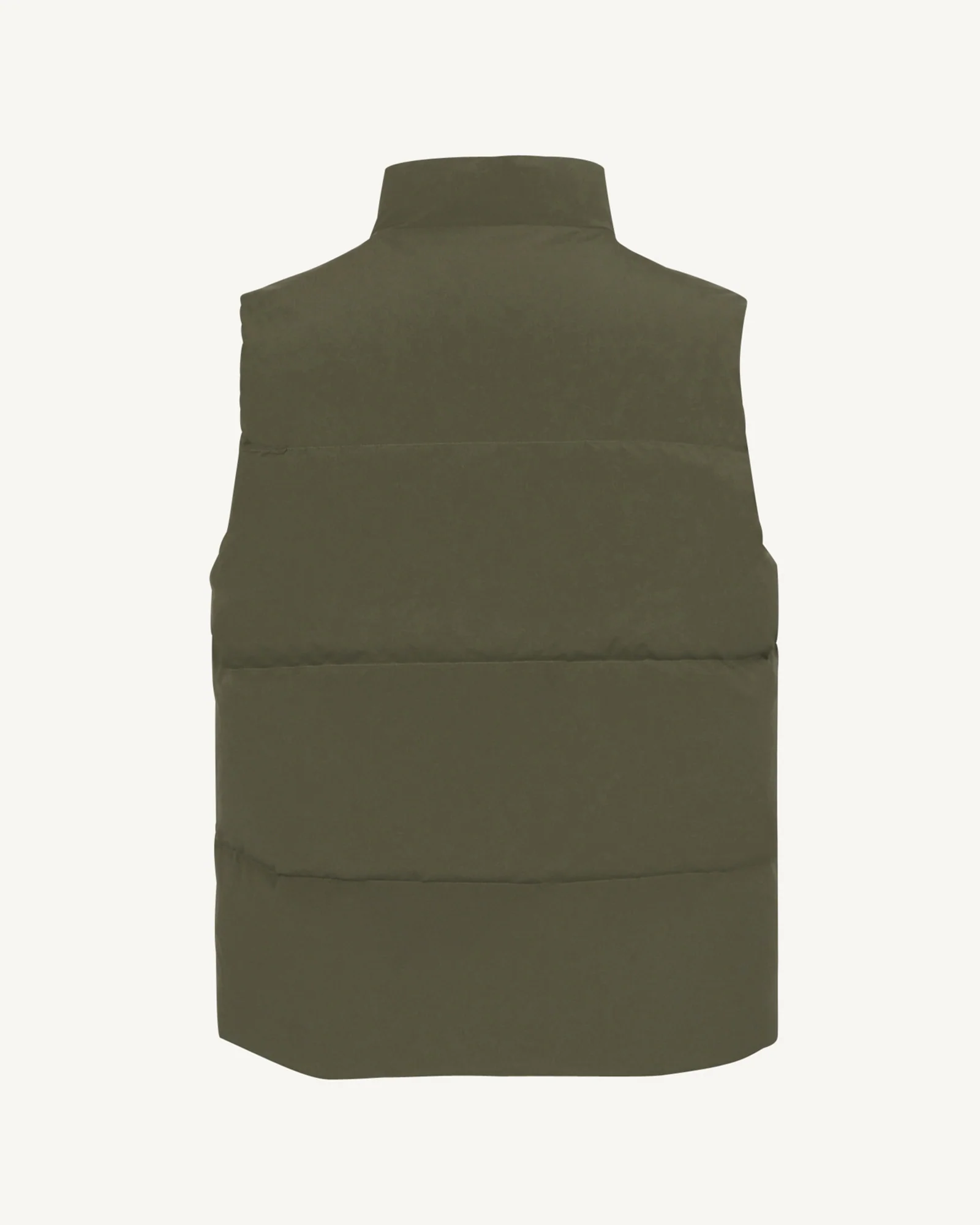 Down jacket mixed sleeveless 'Puffer' spirit Celadon green Nagano