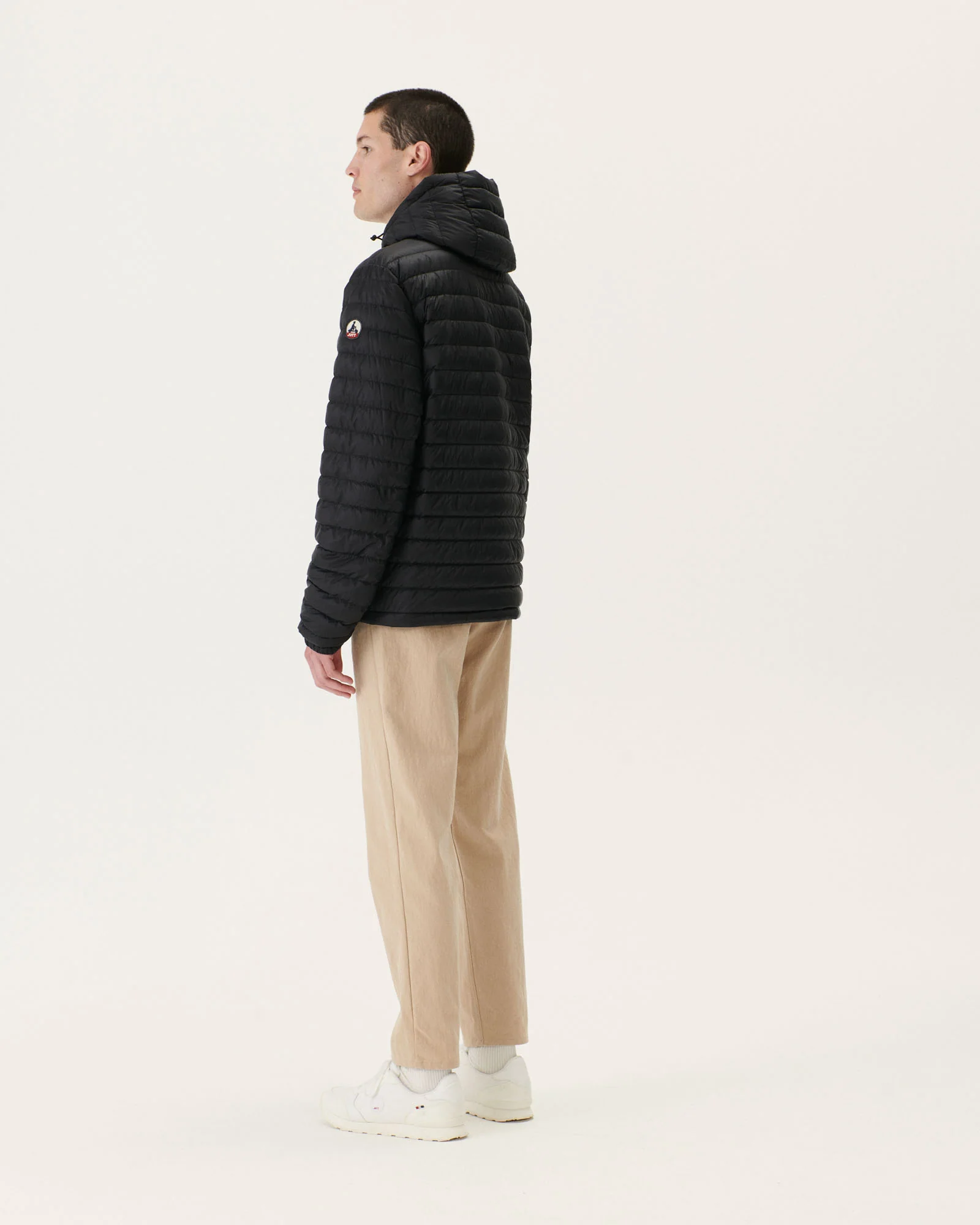 Reversible hooded puffer jacket Black Bergen