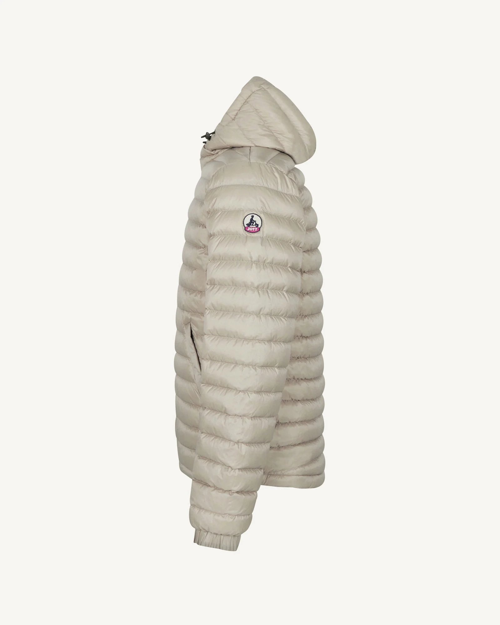 Down jacket reversible hooded Celadon green/Argile Bergen 2.0