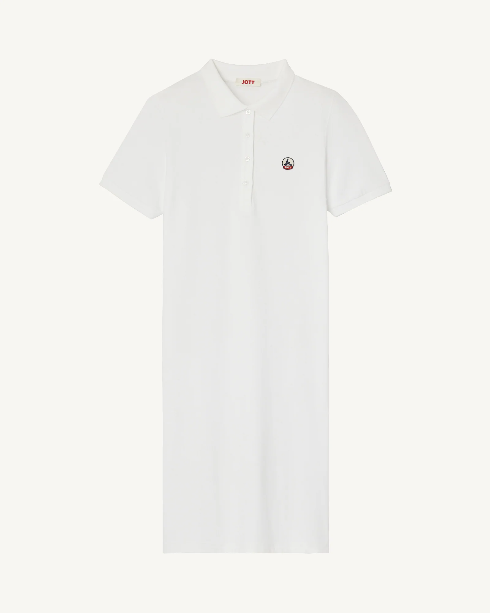 Polo dress in organic cotton White Palma