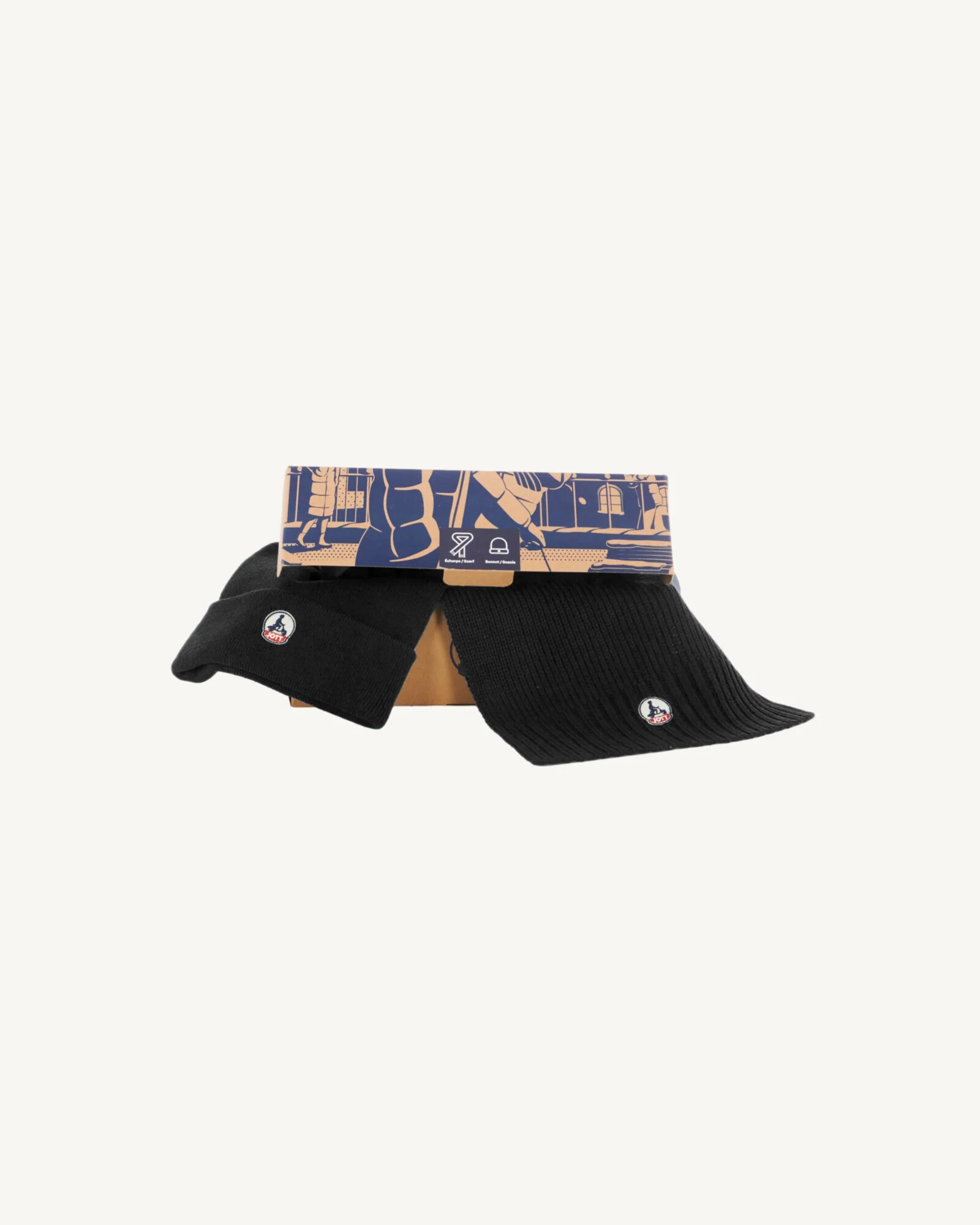 Black Snow hat and scarf set