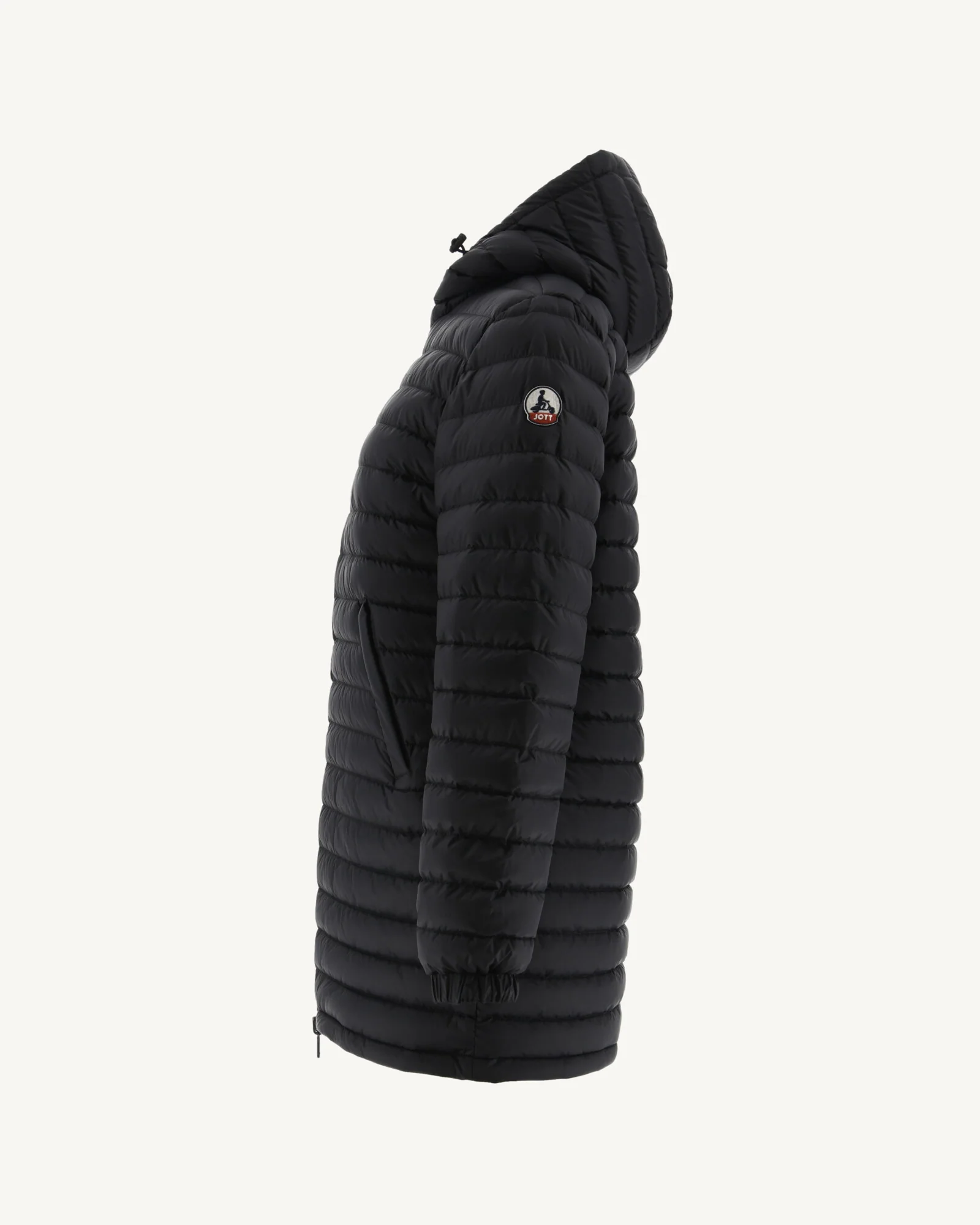 Black Roma reversible long down jacket