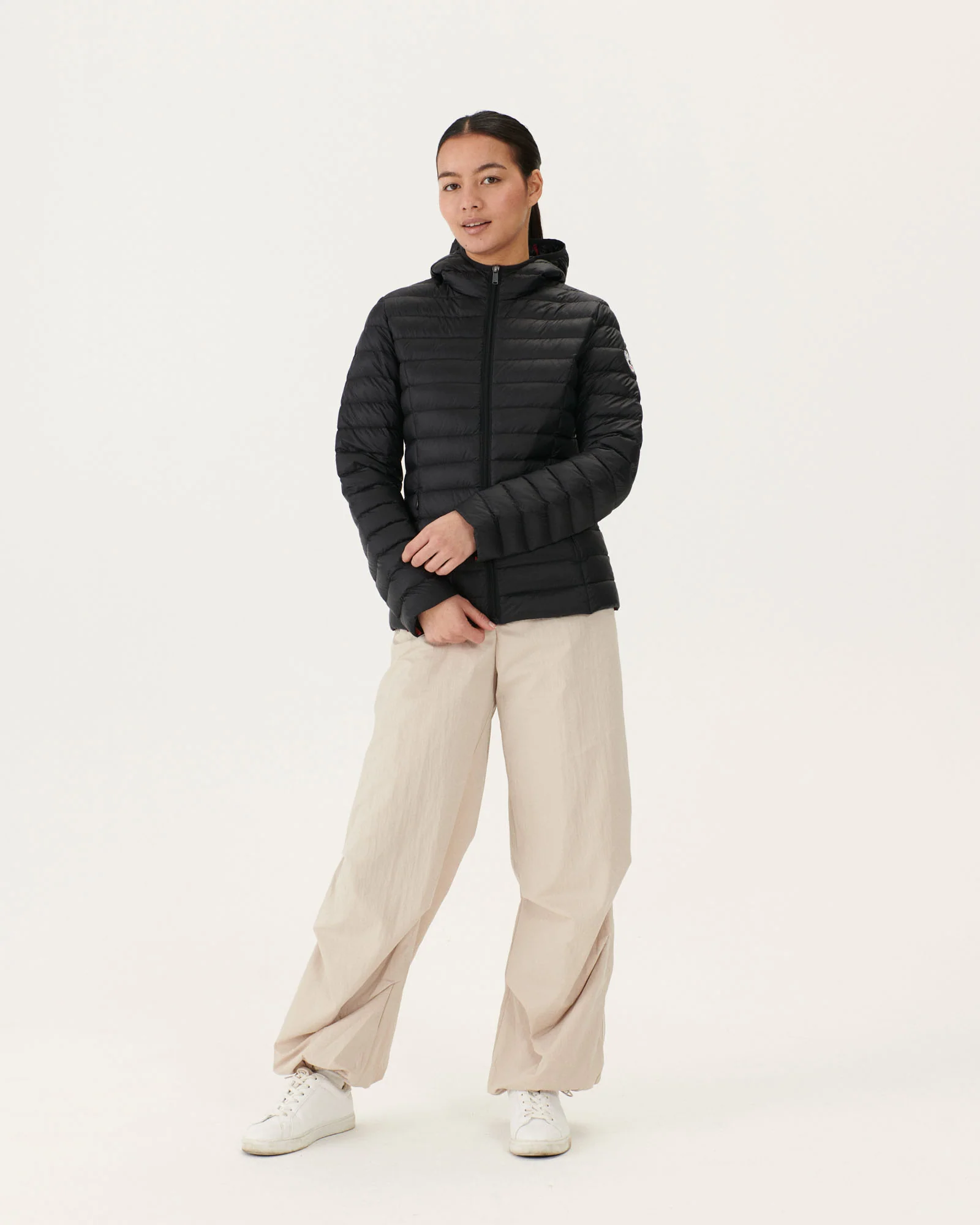 Lightweight hooded down jacket Aubergine Cloe