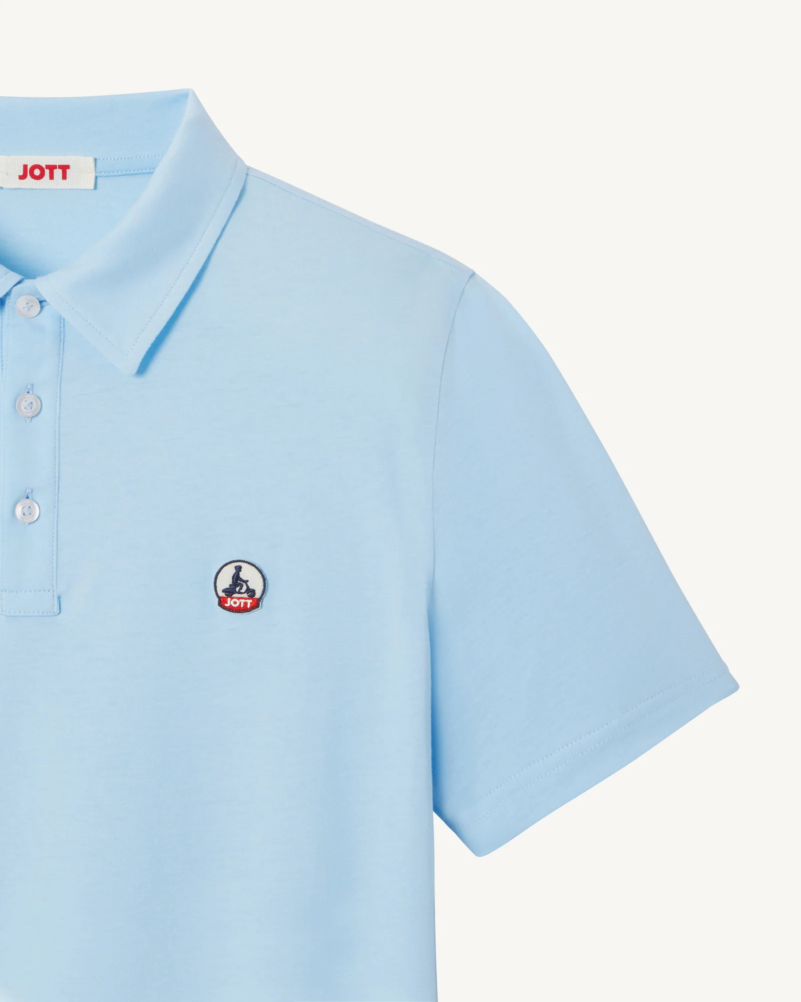 Polo shirt in organic cotton Celeste blue Lavan