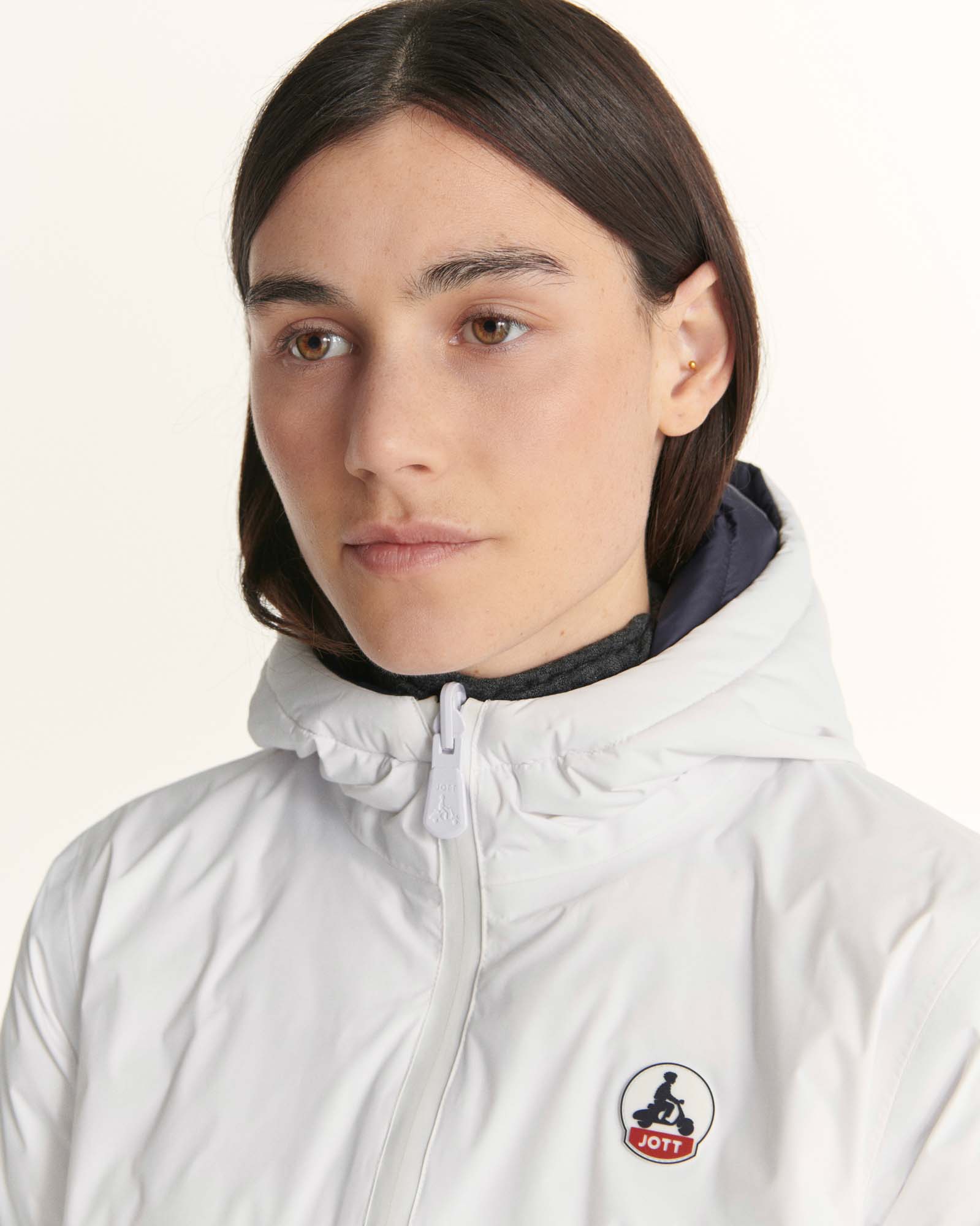 Reversible down jacket Pale pink/Aubergine Vienna