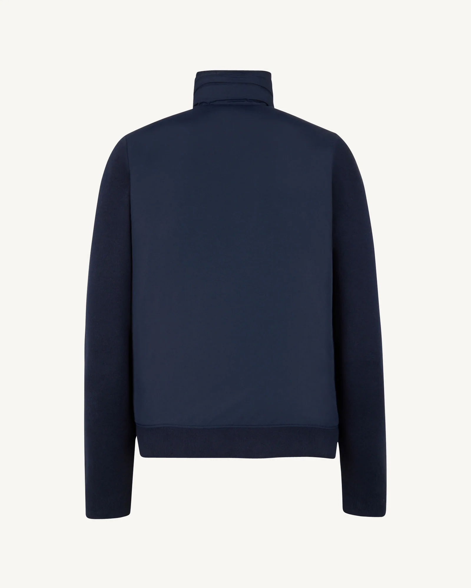 Two-material hooded jacket Black Bardenas