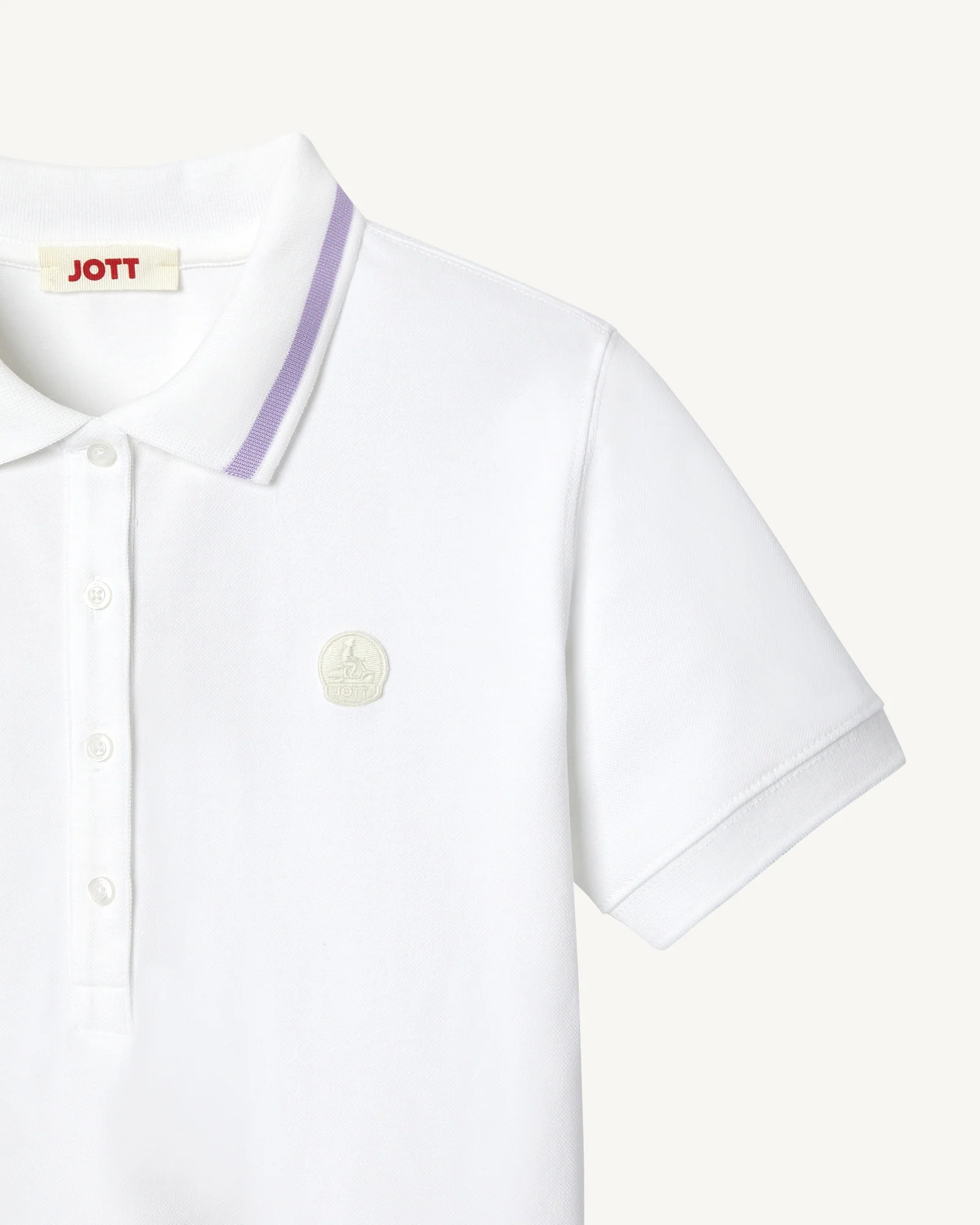 Stretch polo shirt White Gaia