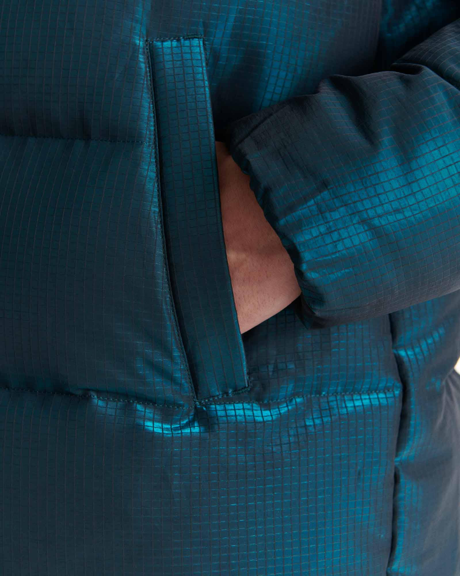 Down jacket Grand Froid Christmas blue Happy