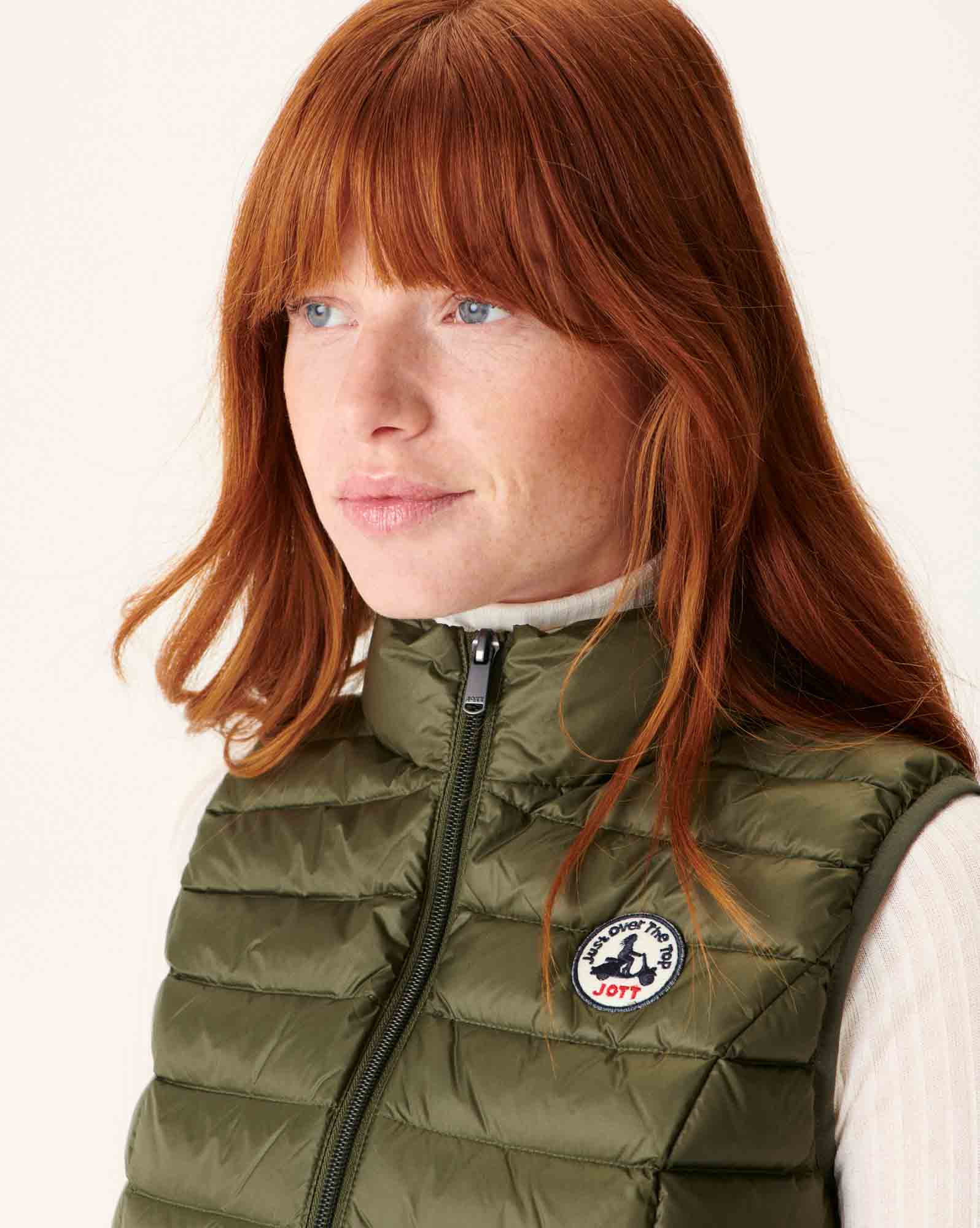 Light Sleeveless down jacket Faded blue Seda