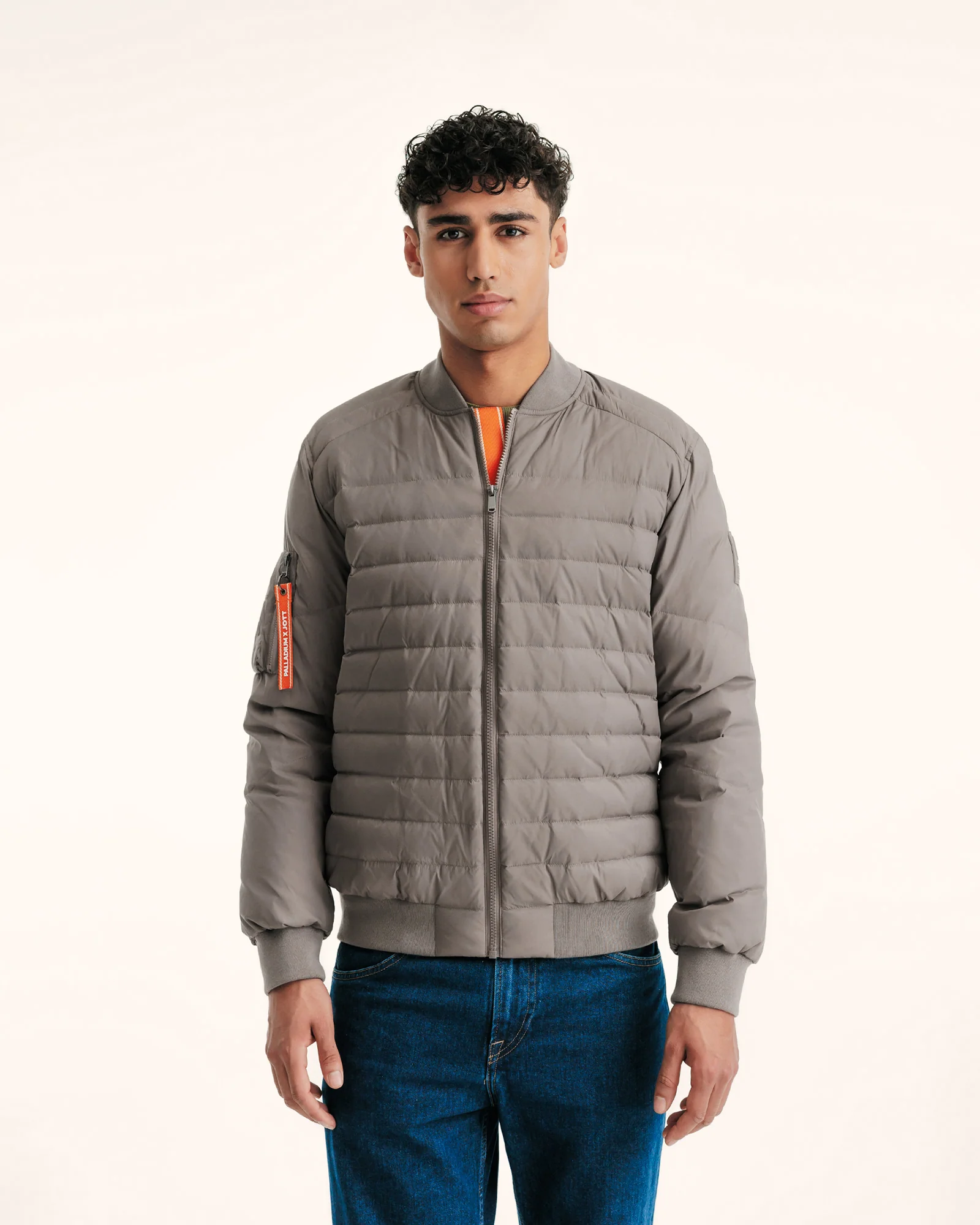 Down jacket bombers Taupe Rhona JOTT x PALLADIUM