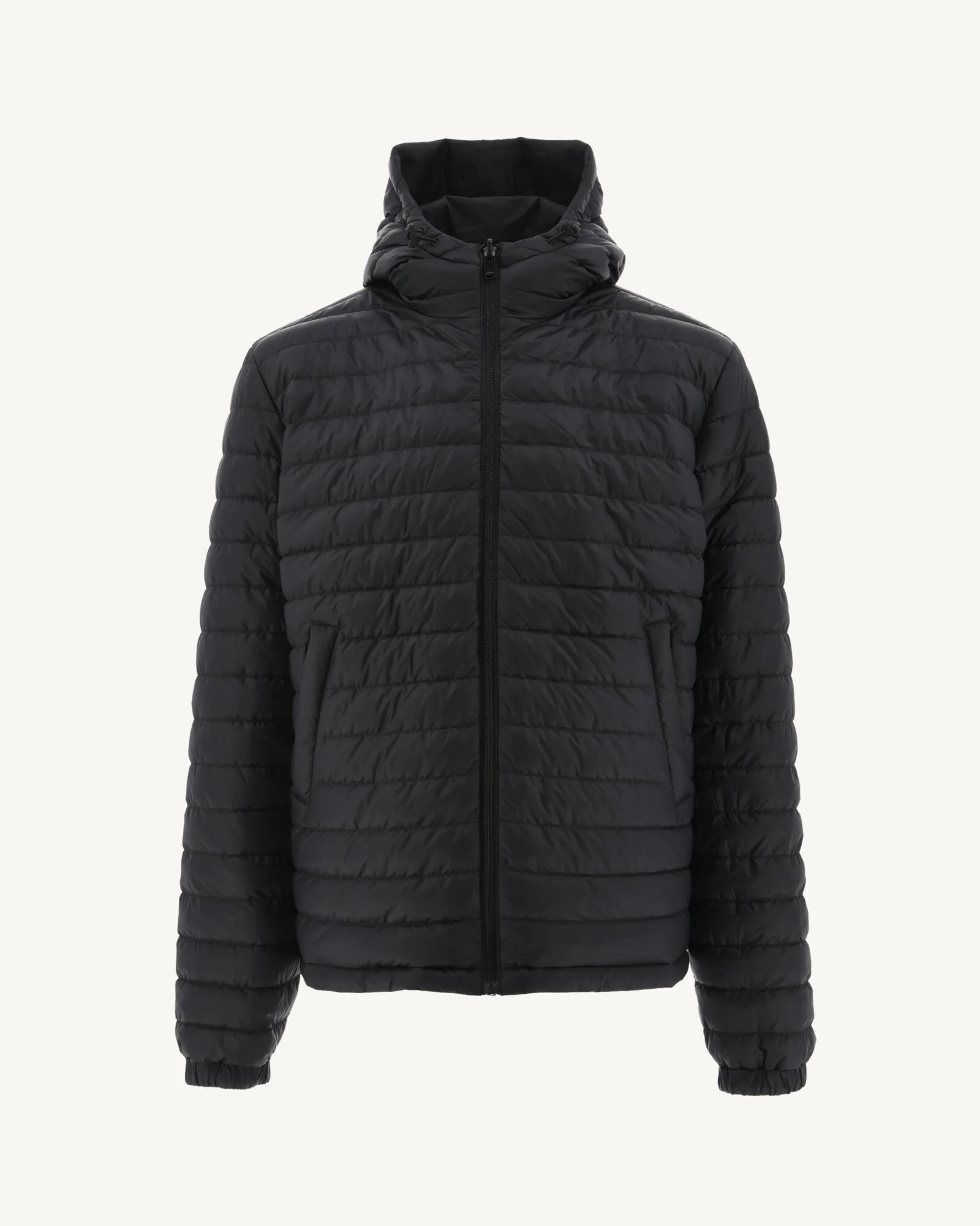 Reversible hooded puffer jacket Black Bergen