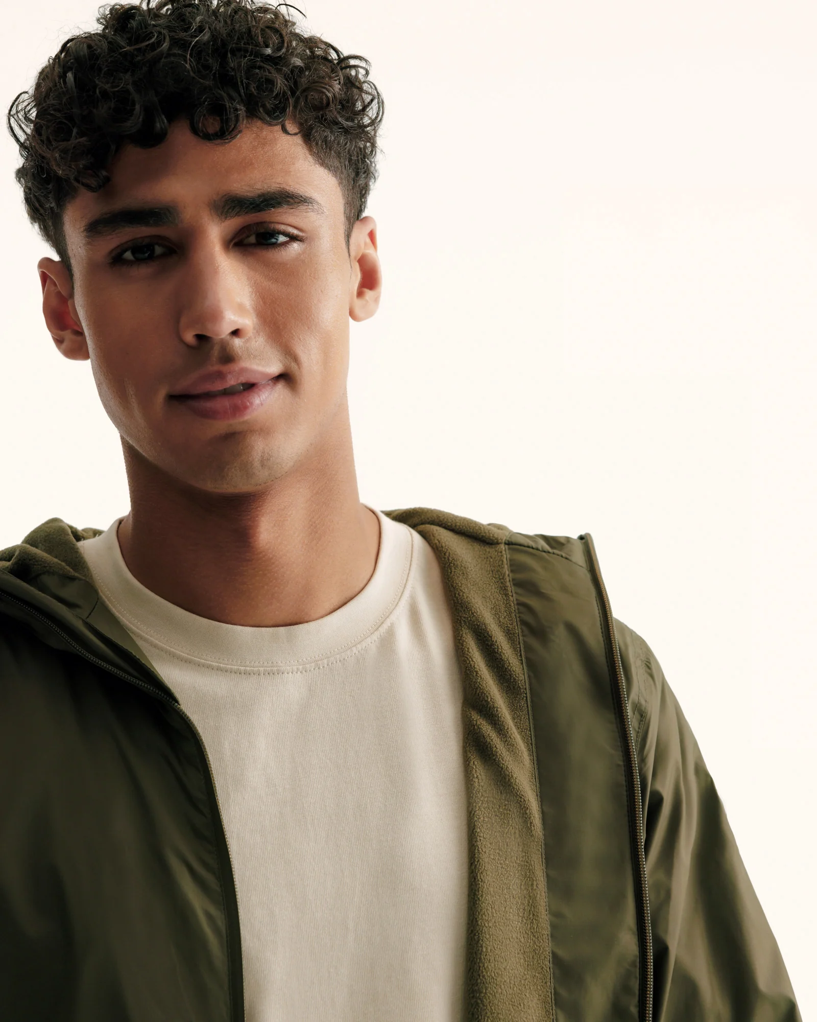 Black Oban Polar fleece-lined long raincoat