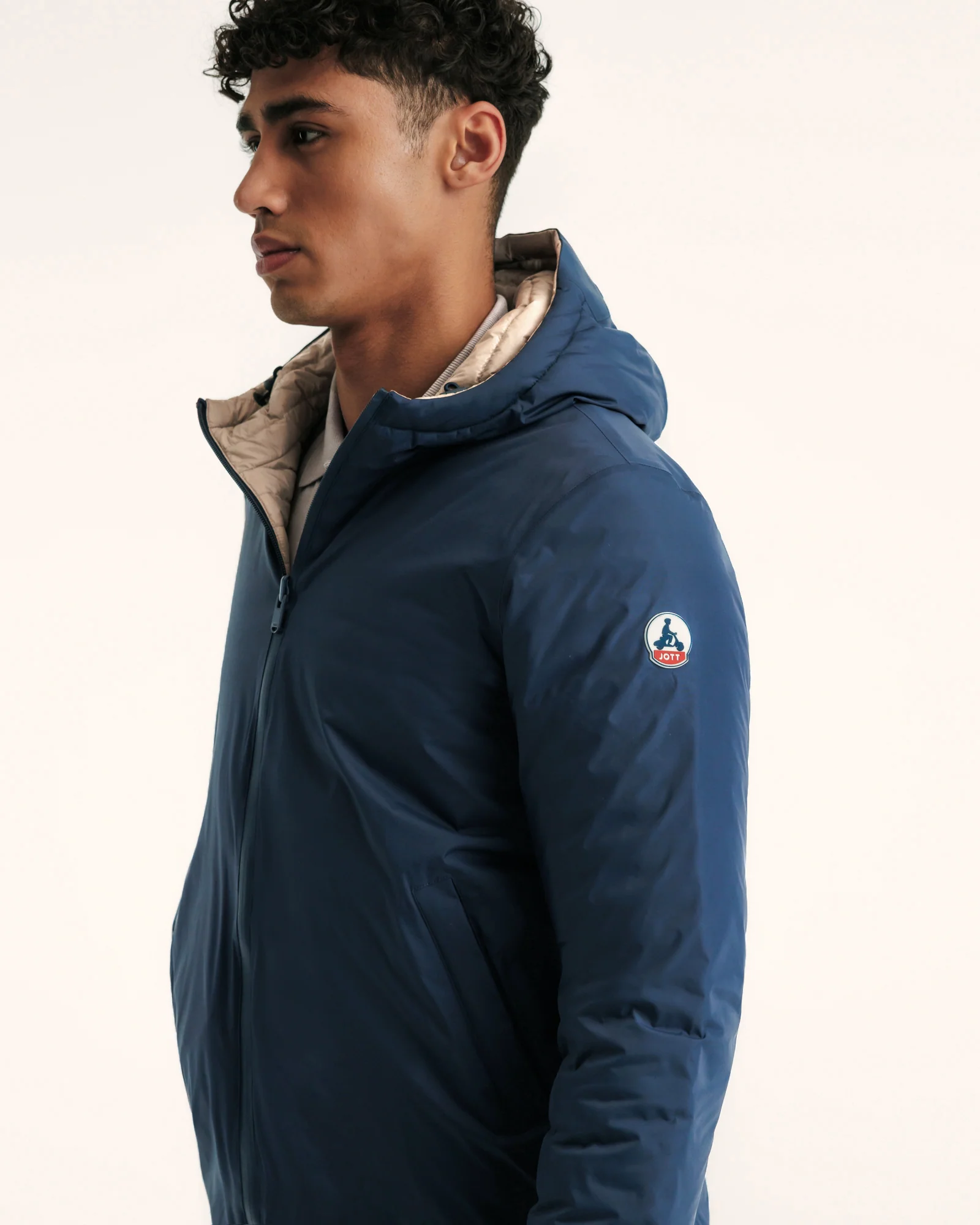Down jacket ultralight reversible Navy/Beige Chicago 2.0