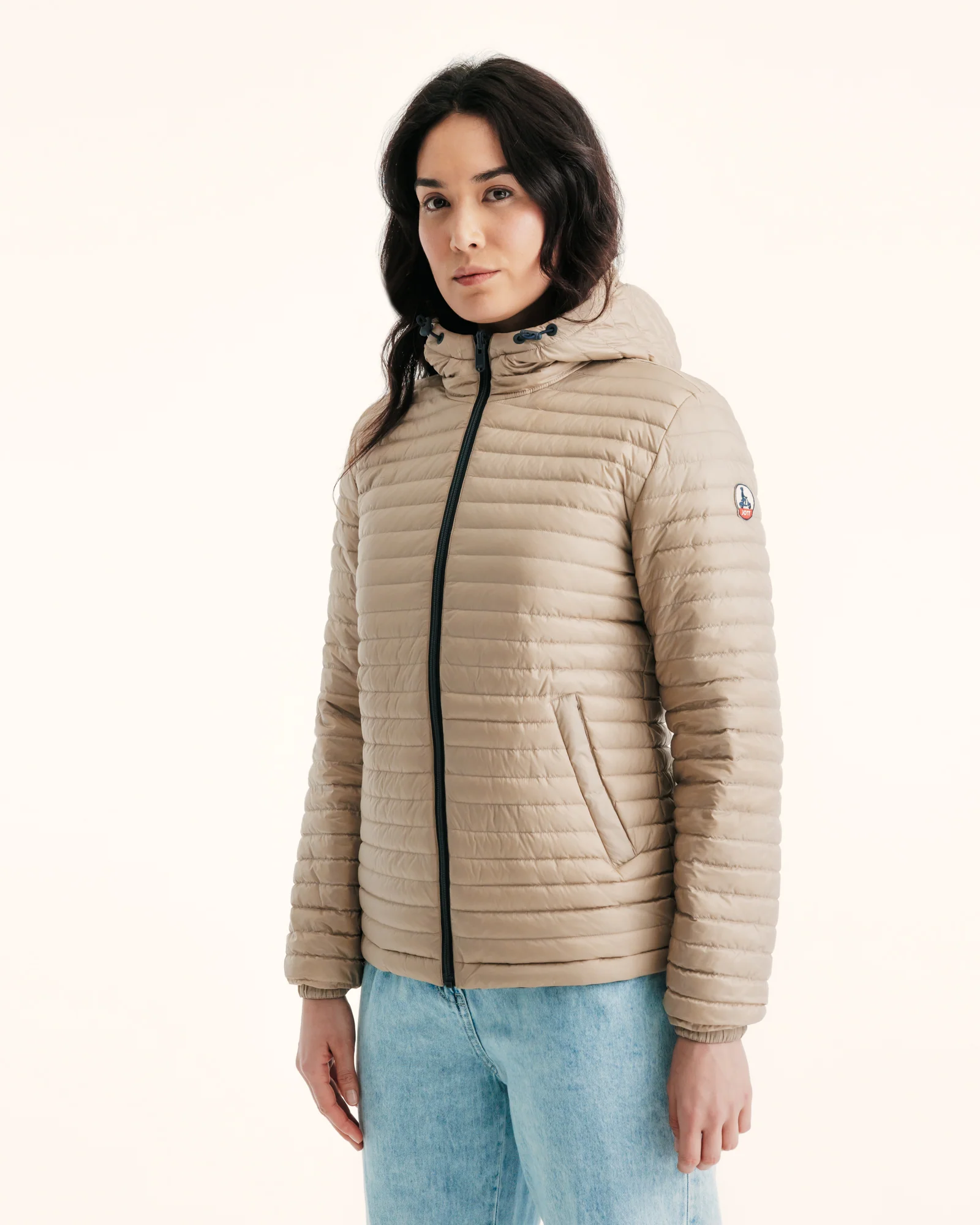 Down jacket reversible hooded Ultralight Marine/Beige Bangkok 2.0