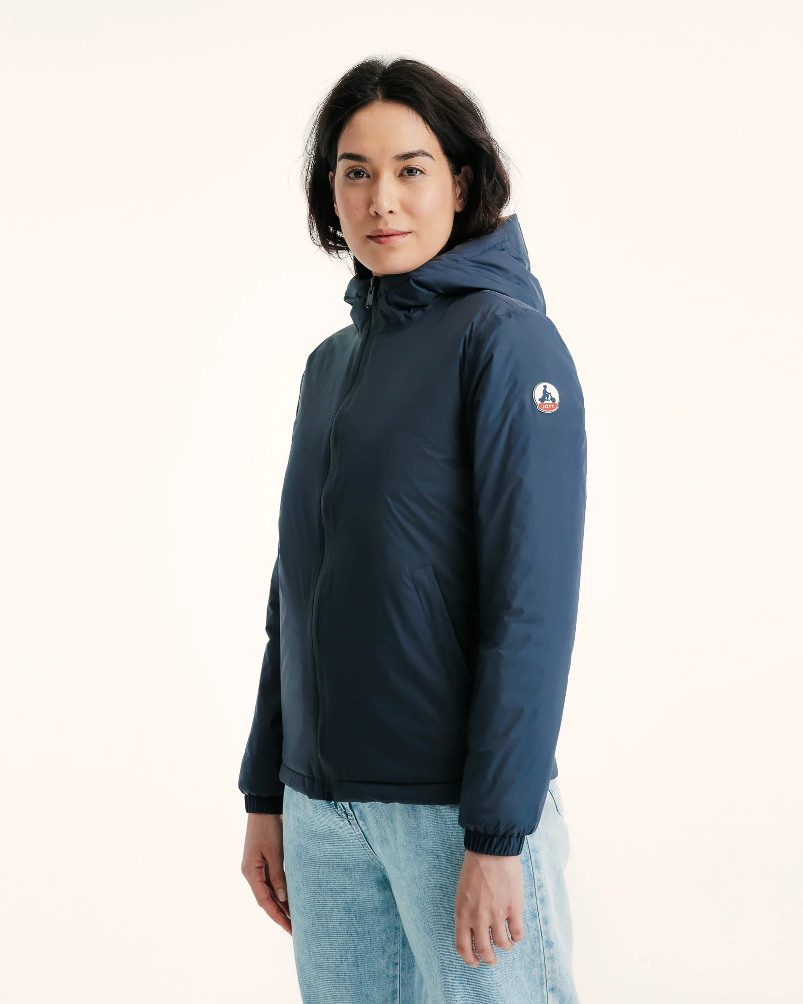 Down jacket reversible hooded Ultralight Marine/Beige Bangkok 2.0