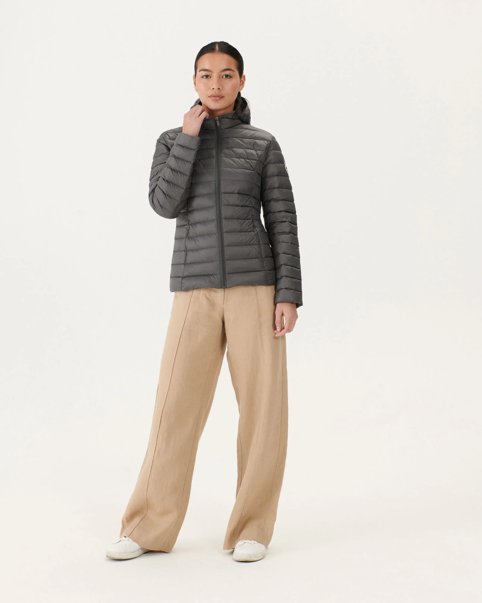 Lightweight hooded down jacket Aubergine Cloe