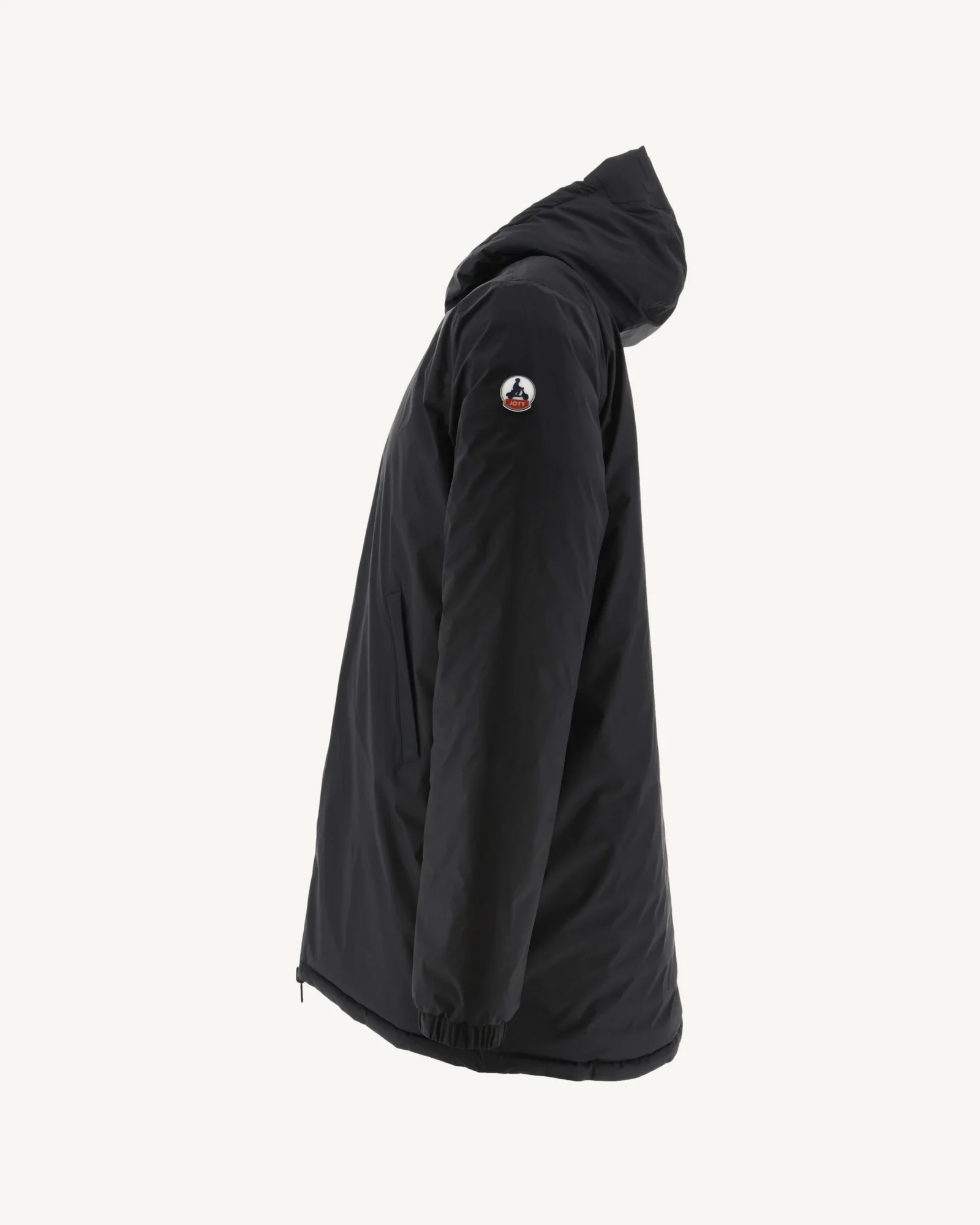 Long reversible hooded puffer jacket Black Amsterdam