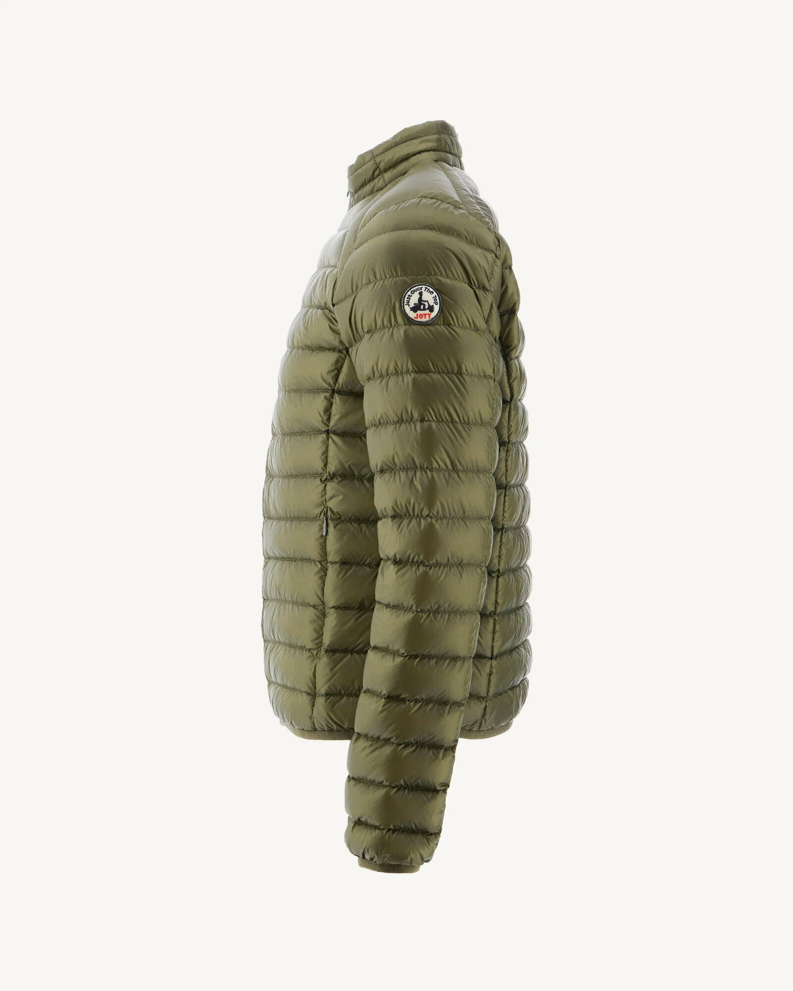 Light khaki matte lightweight padded jacket
