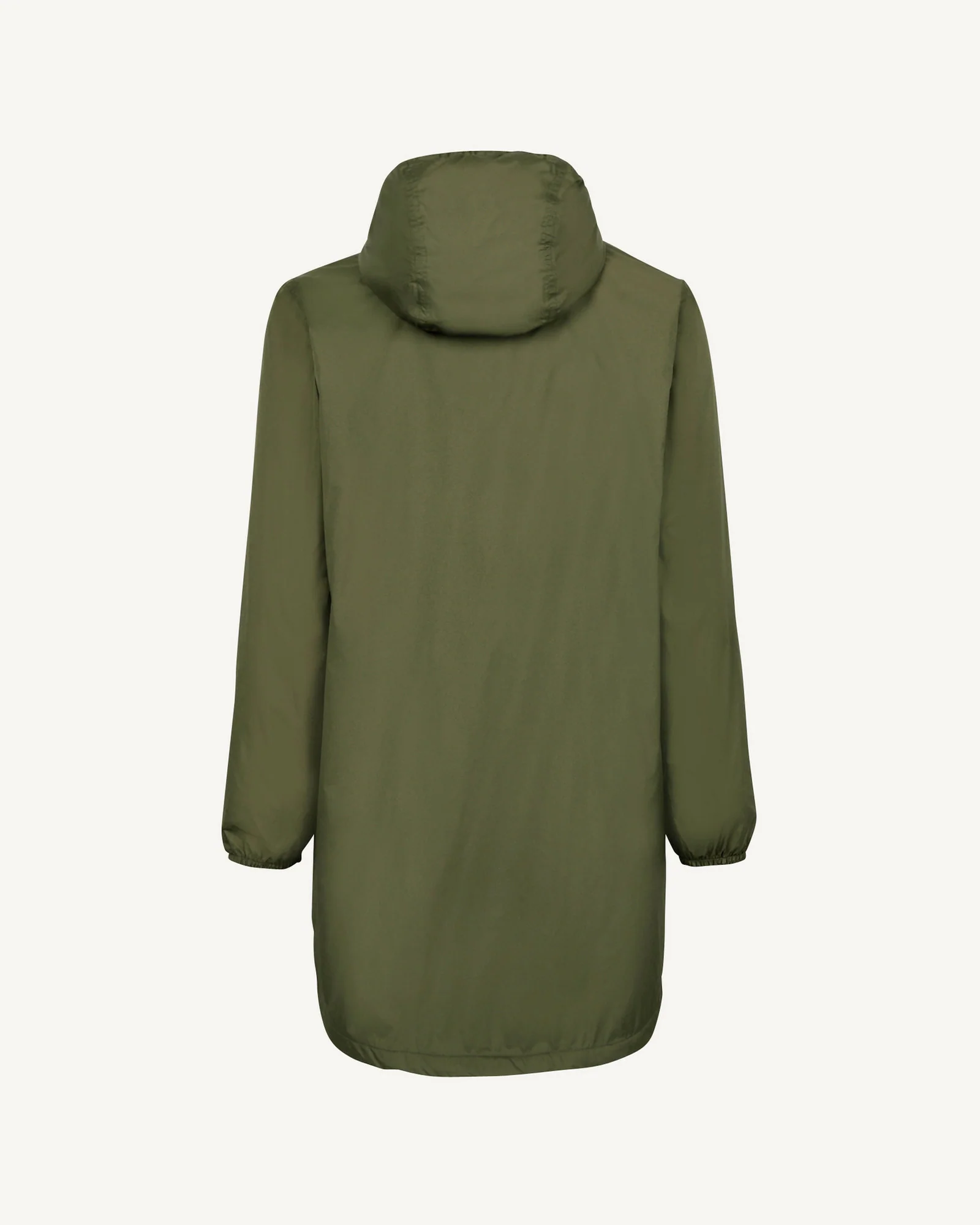 Black Oban Polar fleece-lined long raincoat