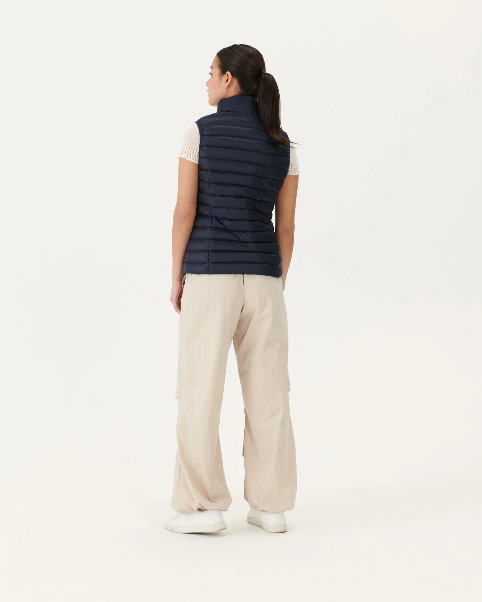 Light Sleeveless down jacket Faded blue Seda