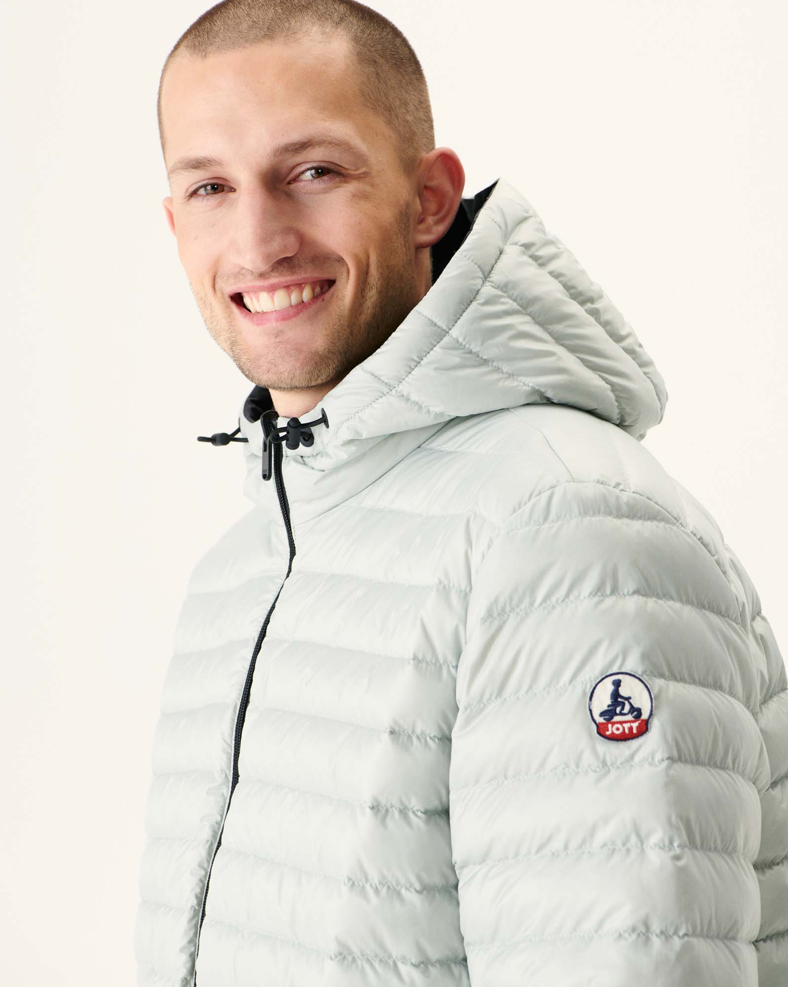 Long reversible hooded puffer jacket Black Amsterdam