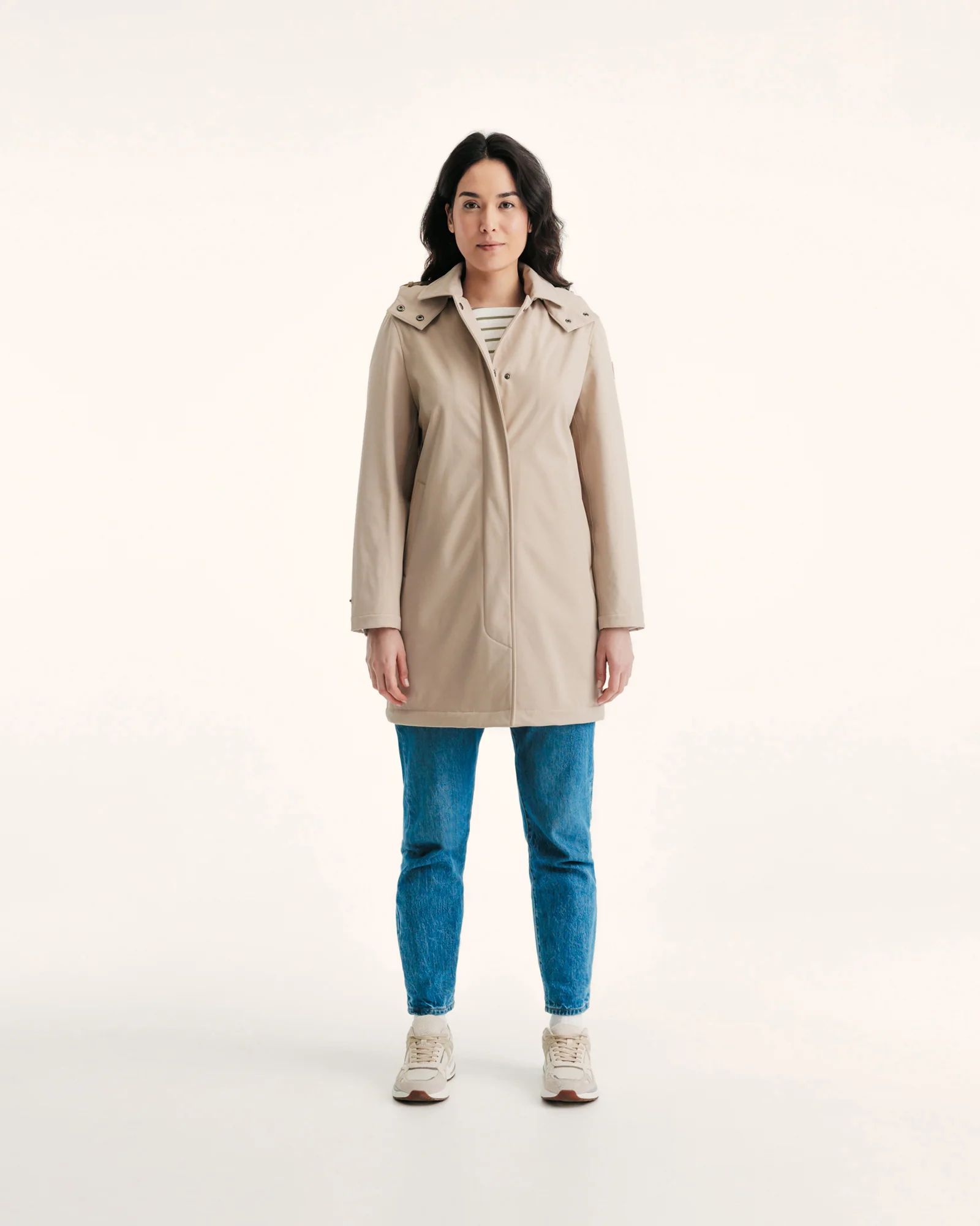 Raincoat with removable hood Marine Corinthe