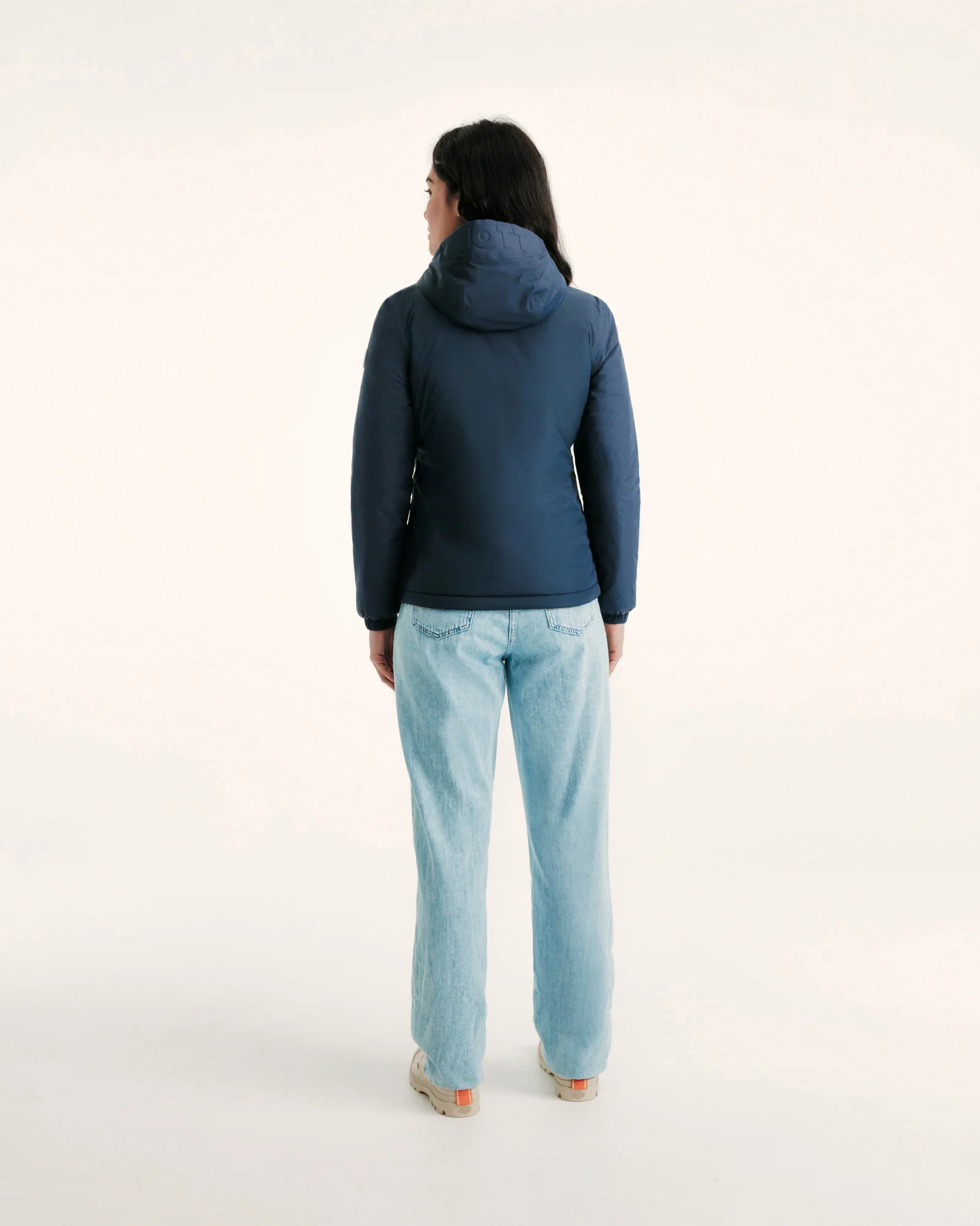 Down jacket reversible hooded Ultralight Marine/Beige Bangkok 2.0