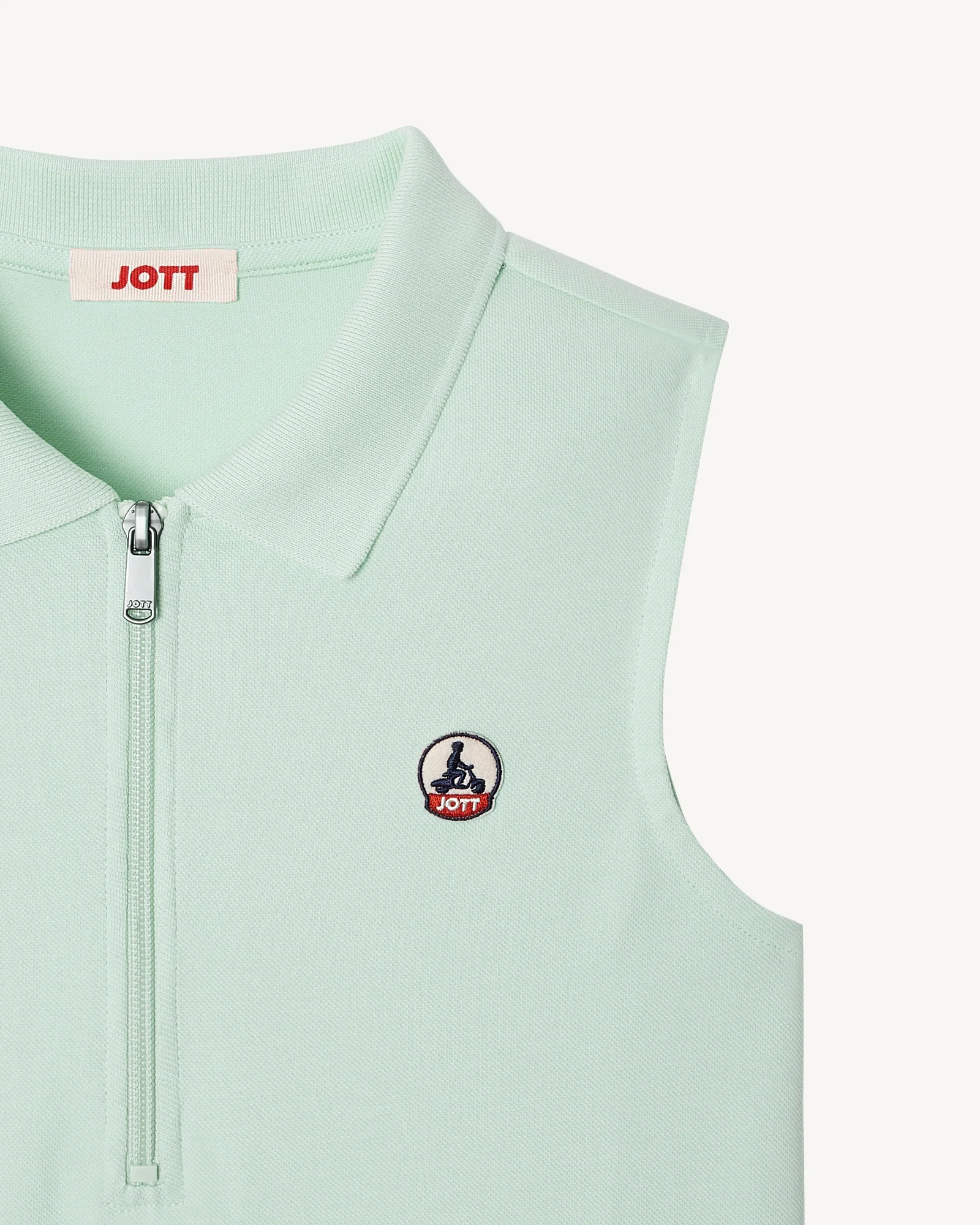 Sleeveless polo dress in organic cotton White Esmeralda