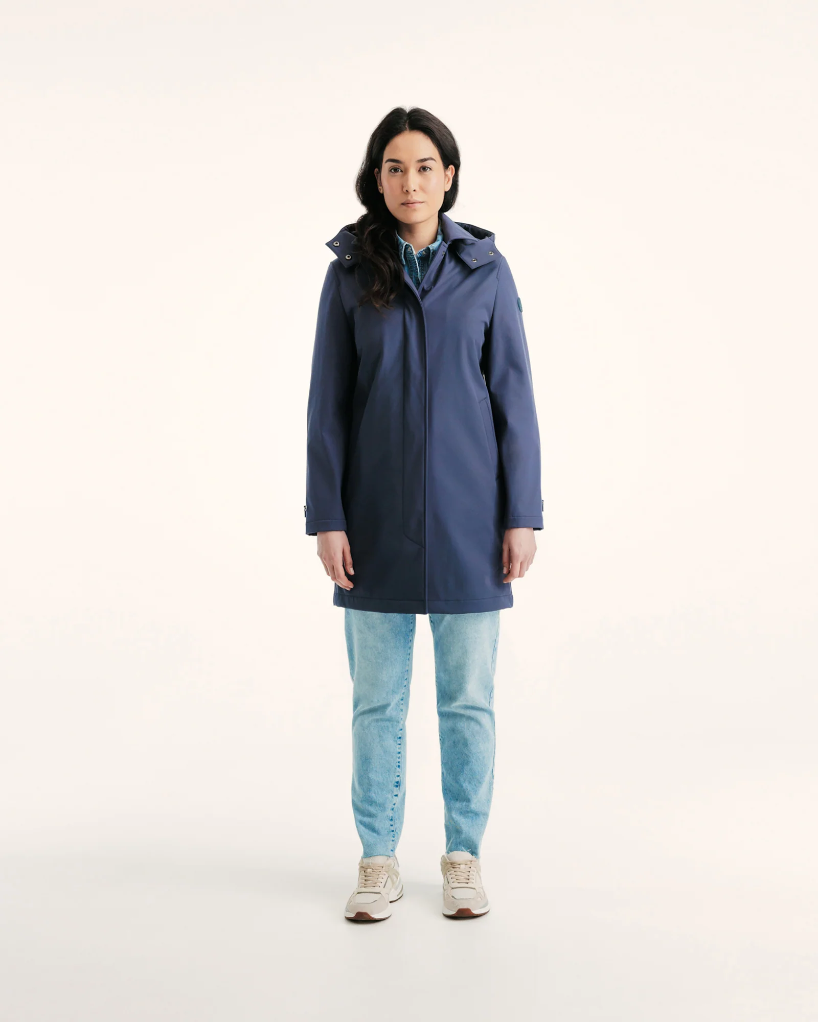 Raincoat with removable hood Marine Corinthe