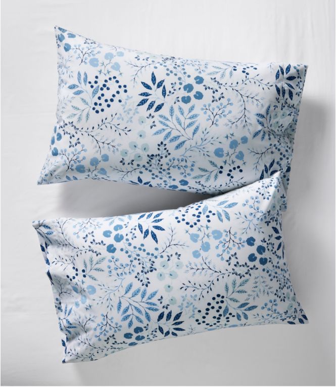 280-Thread-Count Pima Cotton Percale Pillowcases, Print, Set of Two
